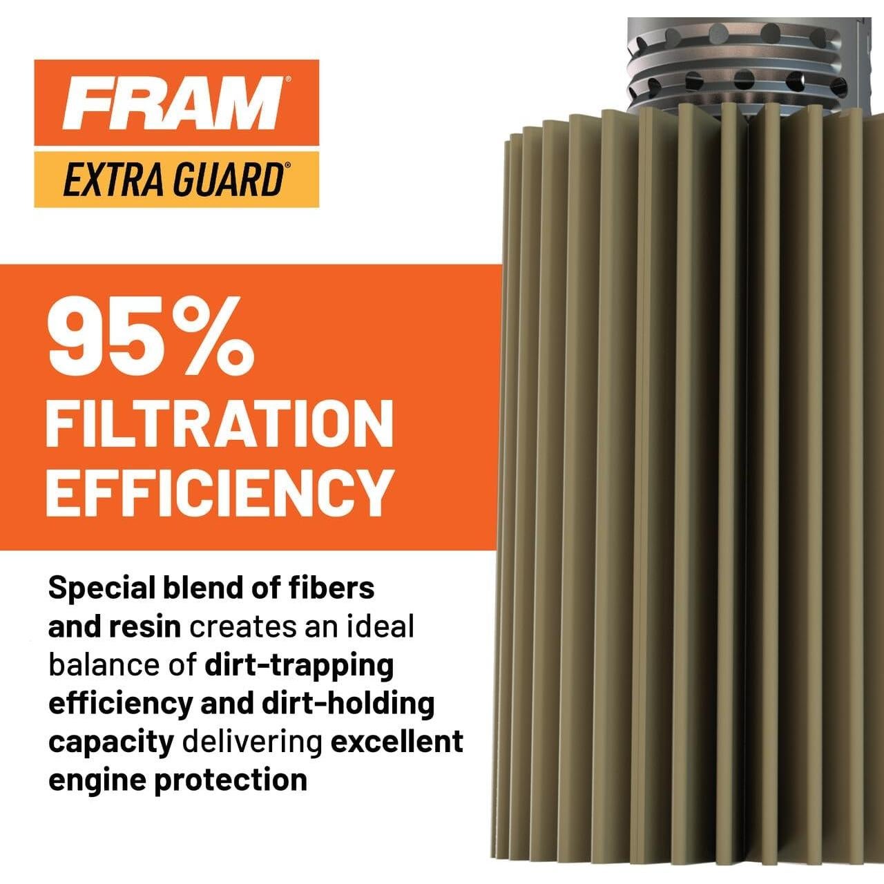 Filtro de aceite FRAM Extra Guard PH3614 para motor 16,093 km