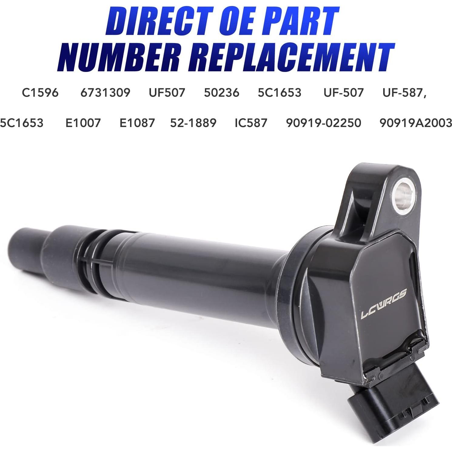 Juego de 4 Bobinas de Encendido LCWRGS para Toyota 2.5L 2.7L