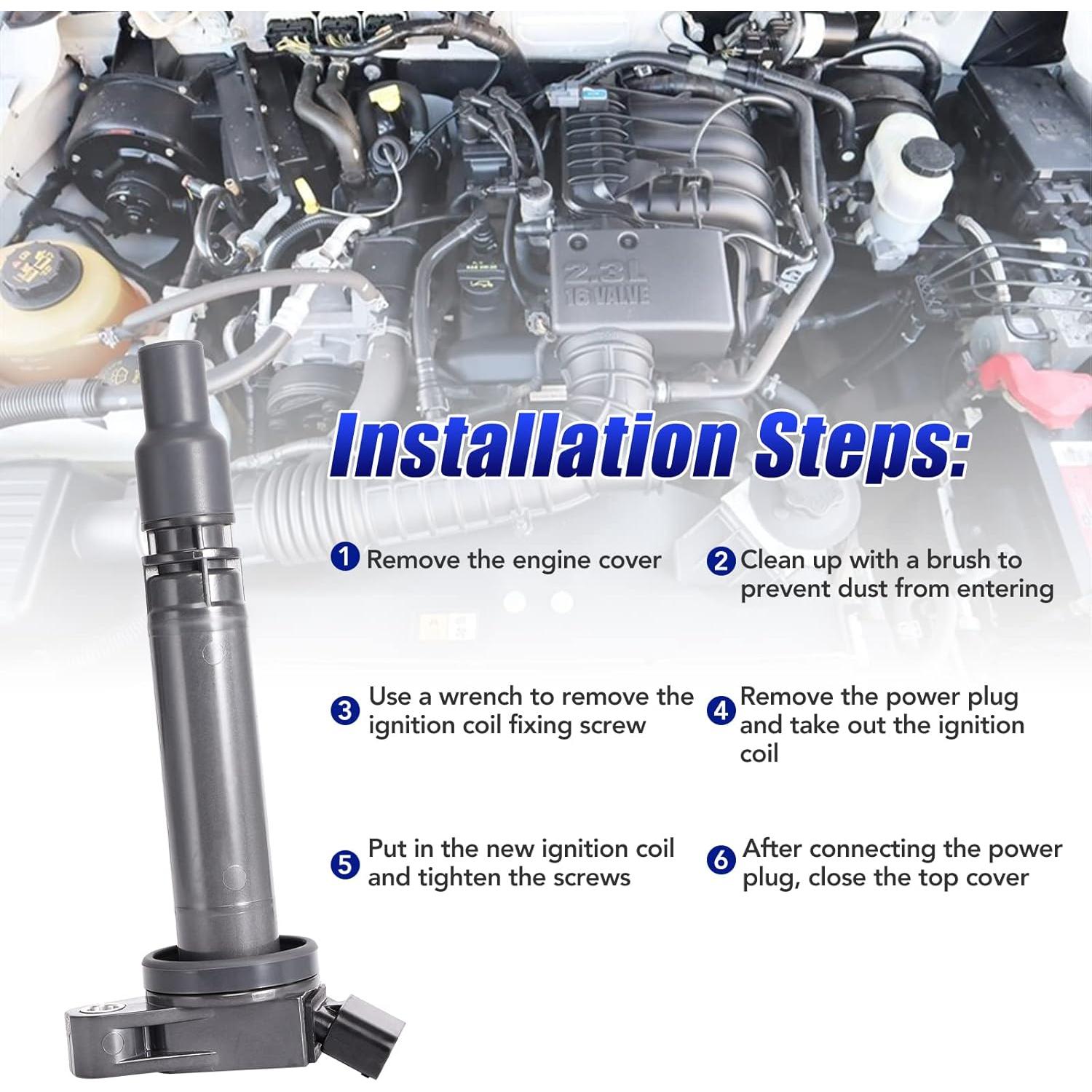 Juego de 4 Bobinas de Encendido LCWRGS para Toyota 2.5L 2.7L