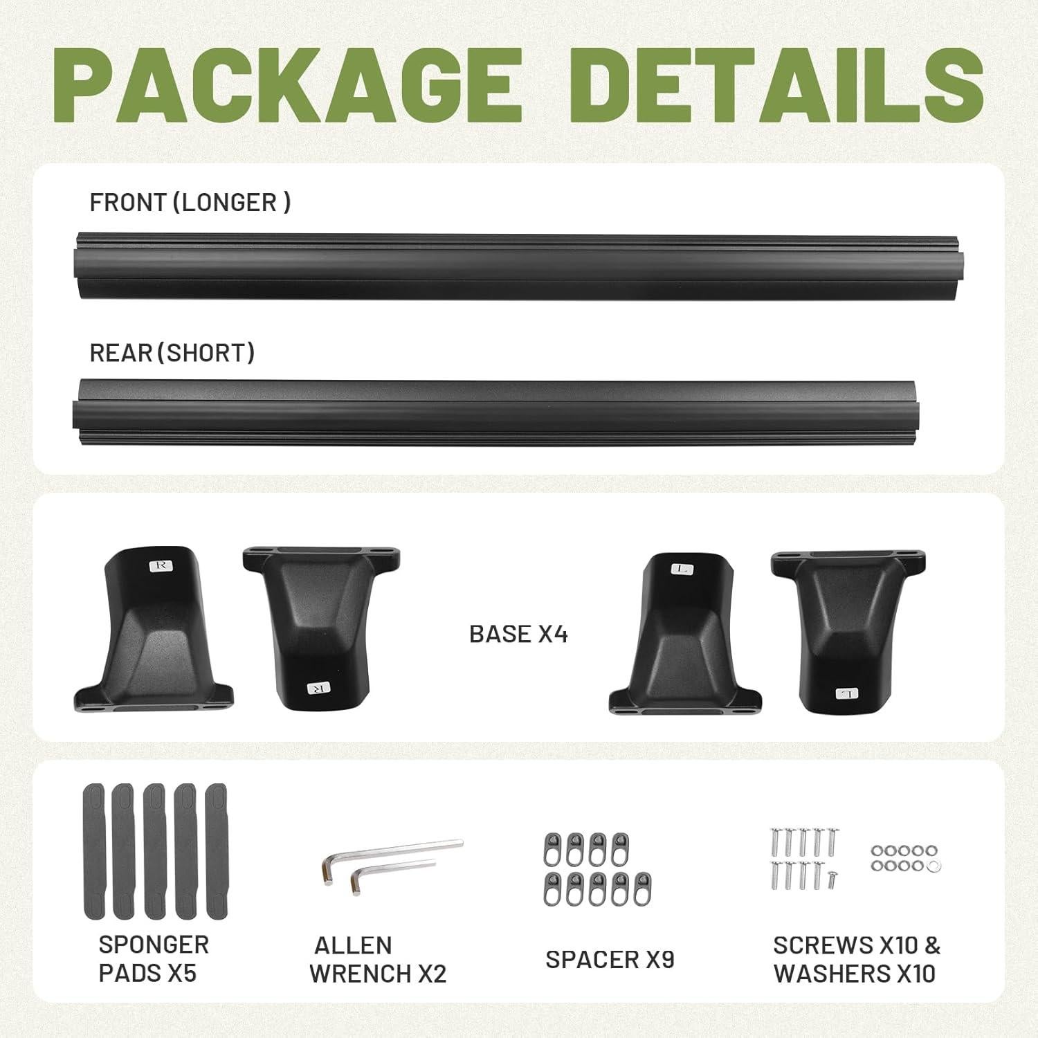 Barras Transversales de Techo TRAVLETIC para Honda Pilot 2016-2022