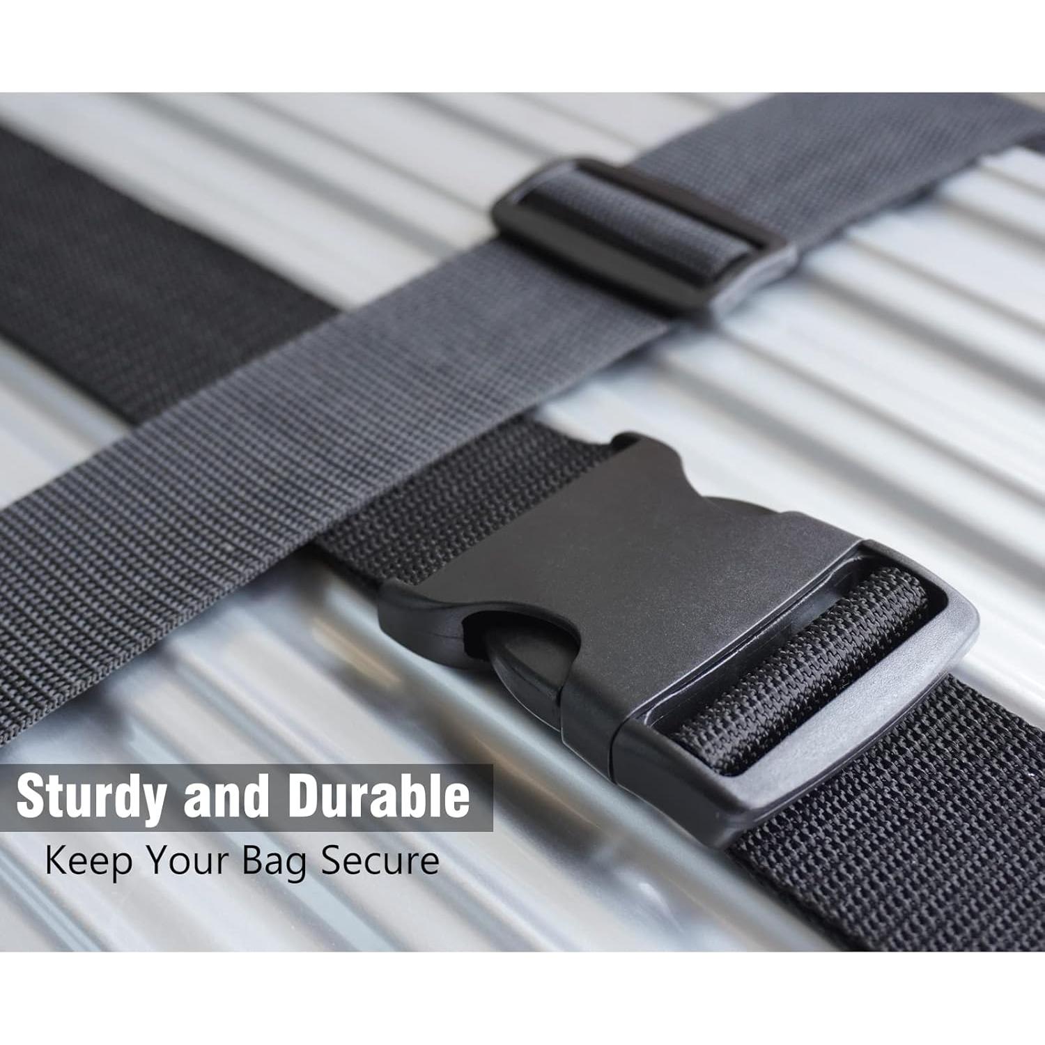 Correa de Equipaje Ajustable VVEIFO 198 cm x 5 cm 2 Pcs