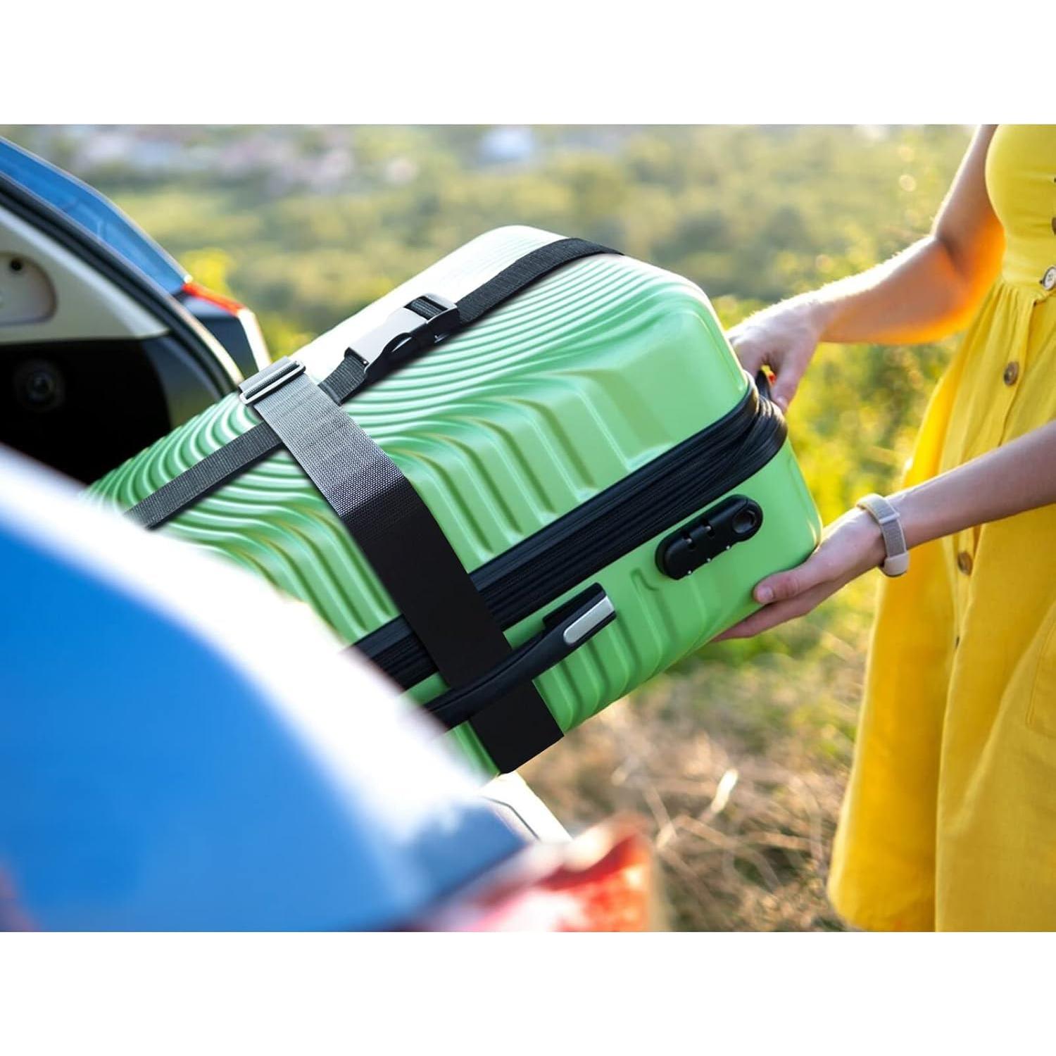 Correa de Equipaje Ajustable VVEIFO 198 cm x 5 cm 2 Pcs