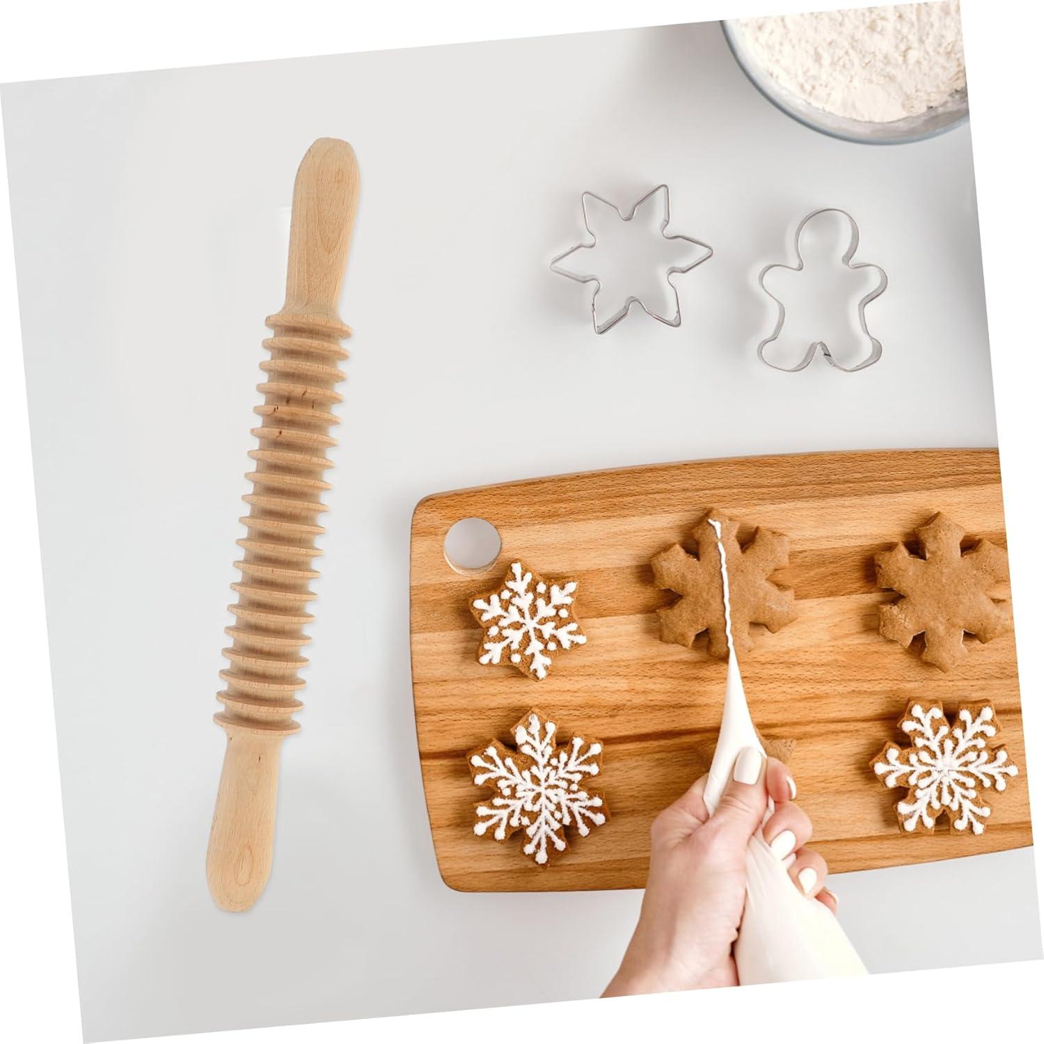 Rodillo de Madera GOOHOCHY para Cortar Espagueti 33x4cm