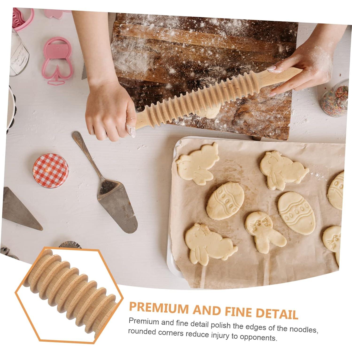 Rodillo de Madera GOOHOCHY para Cortar Espagueti 33x4cm