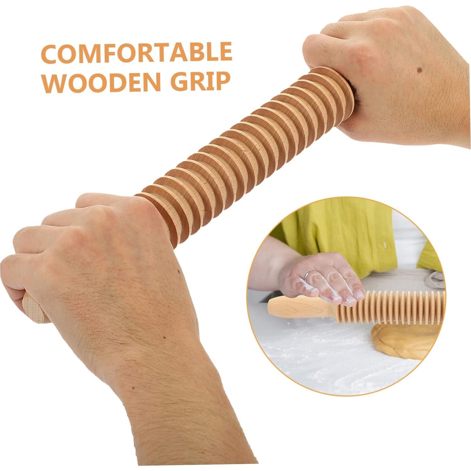 Rodillo de Madera GOOHOCHY para Cortar Espagueti 33x4cm