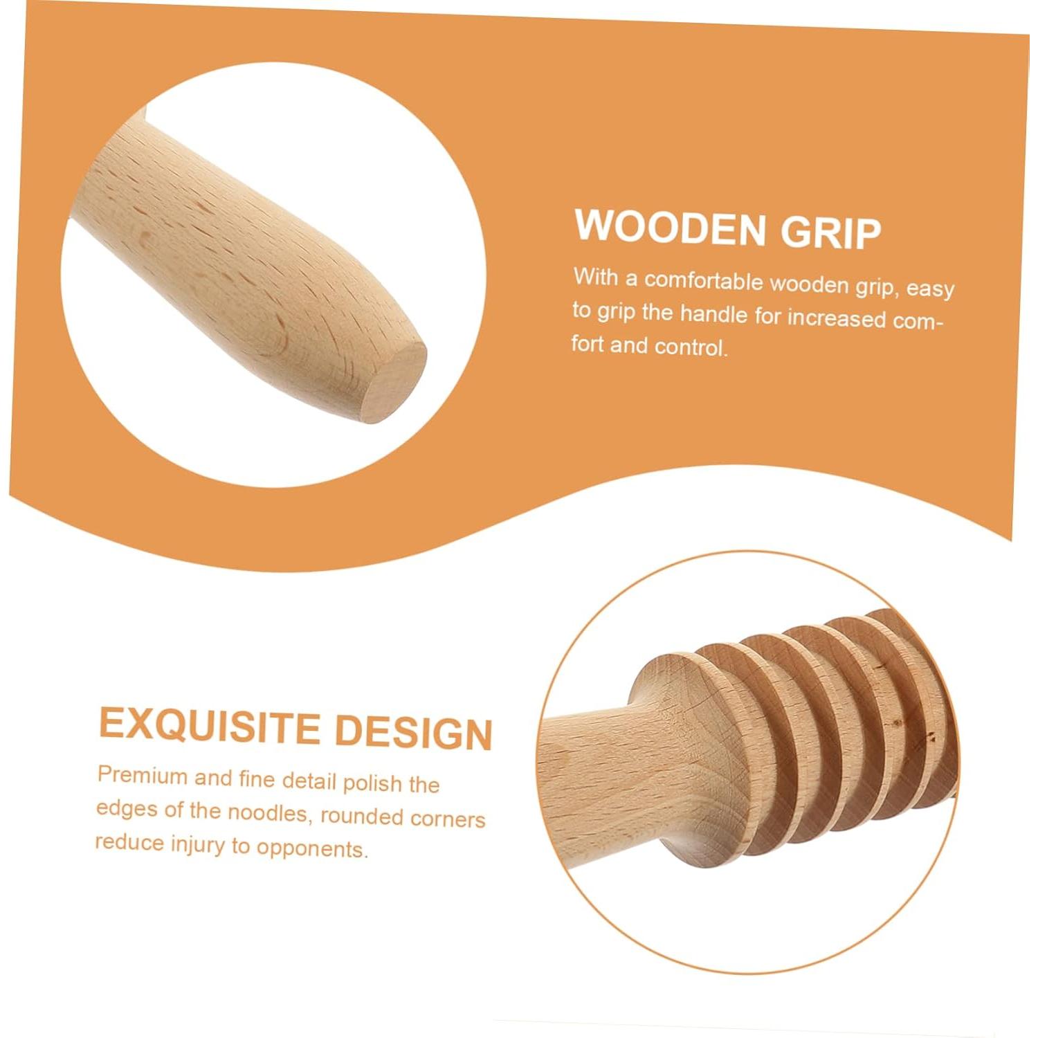 Rodillo de Madera GOOHOCHY para Cortar Espagueti 33x4cm