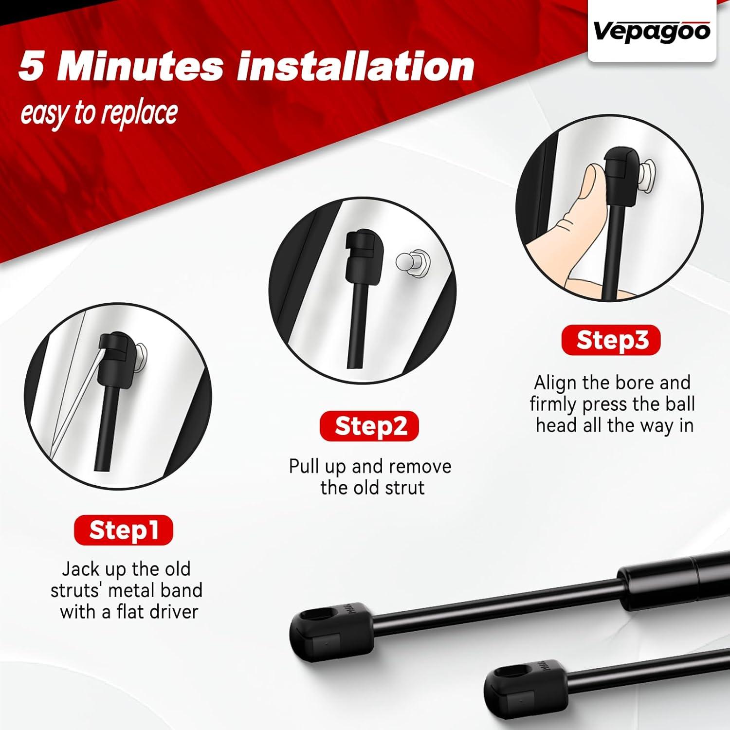 Soportes de Elevación del Capó Delantero Vepagoo para Toyota Tacoma 2005-2015