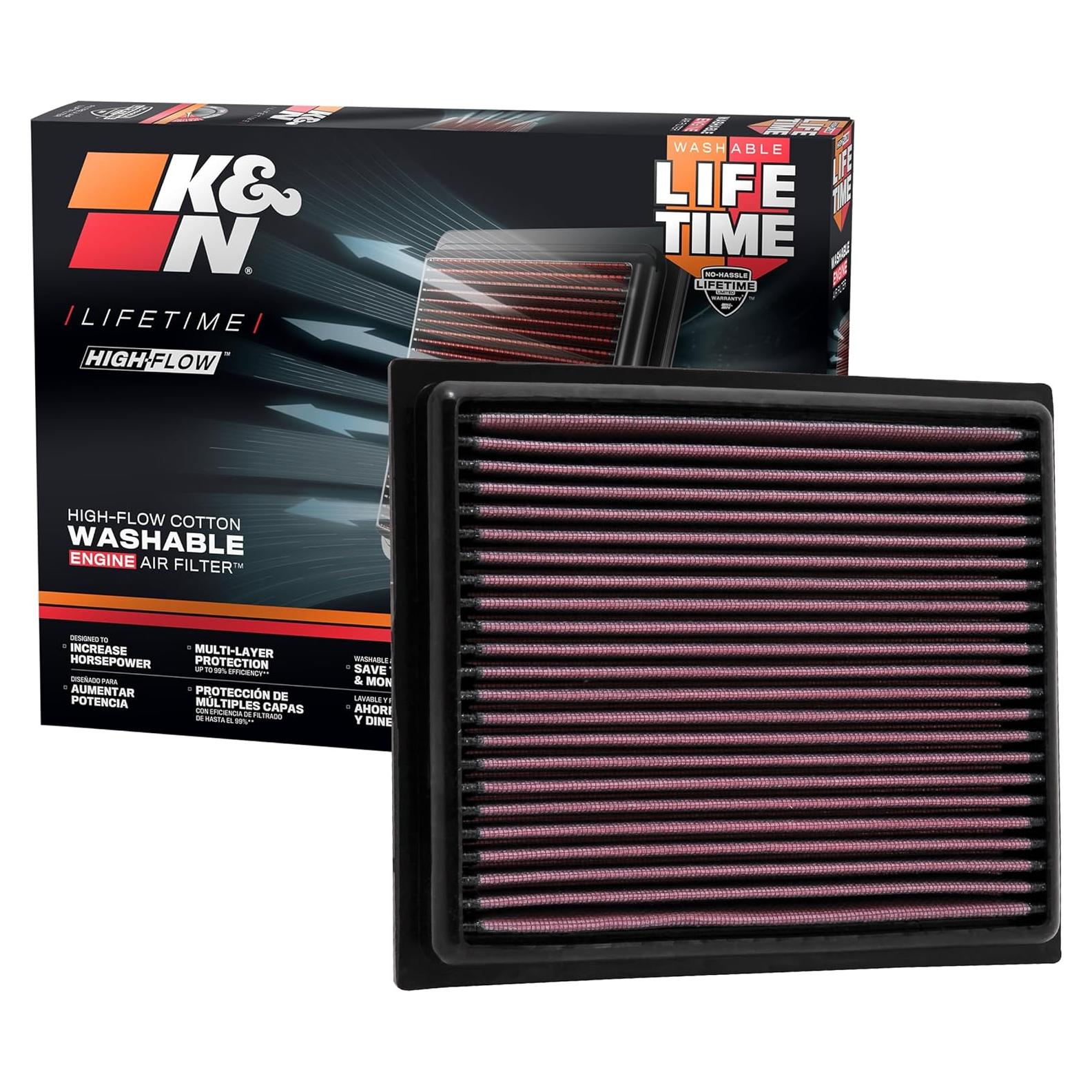 Filtro de Aire K&N 33-2435 Lavable para Lexus/Mitsubishi/Toyota