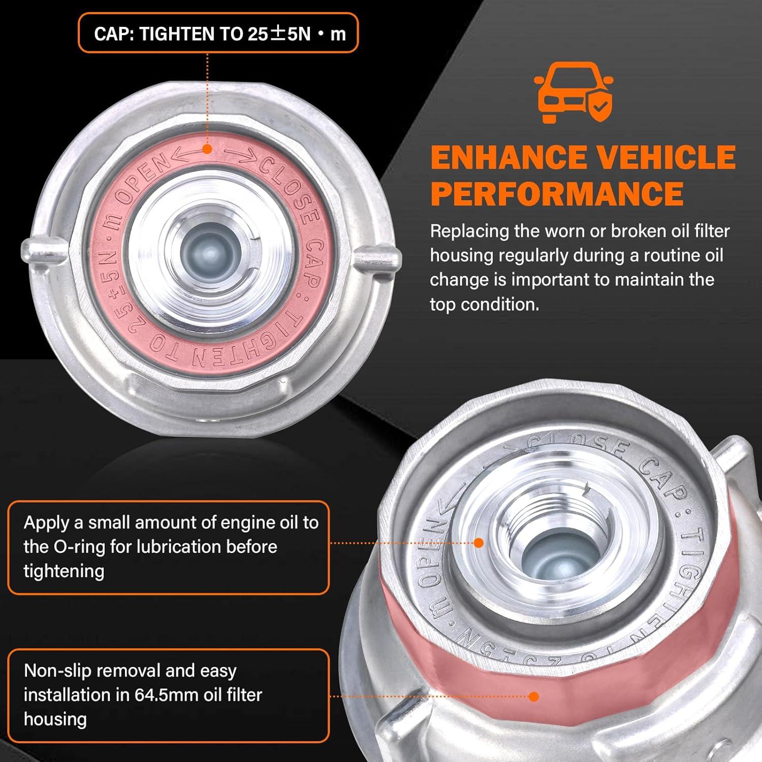 Conjunto Tapa Alojamiento Filtro Aceite Yinlowa Toyota Lexus