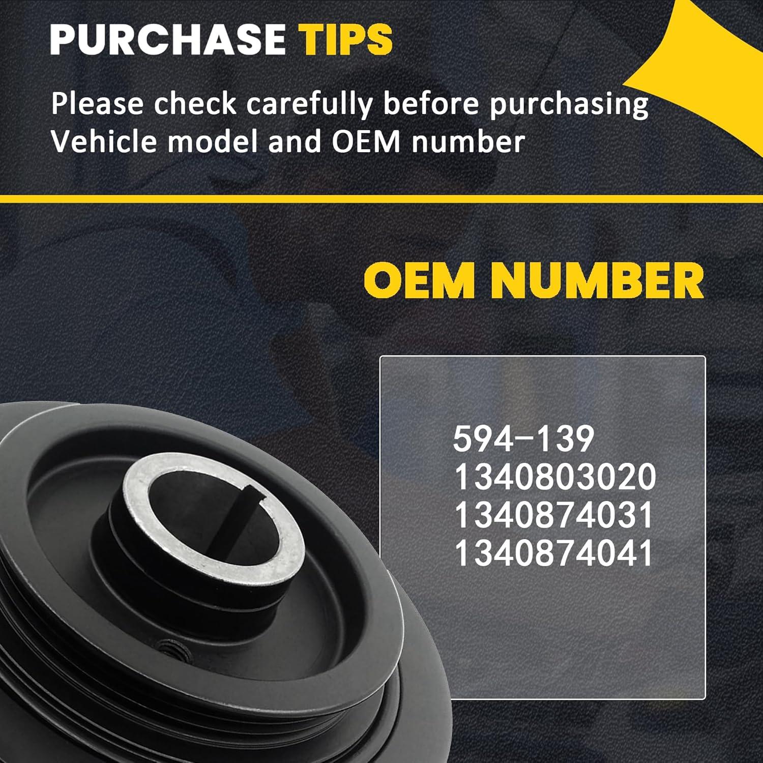 Polea equilibrador armónico AngyMeck para Toyota Camry 1992-2001