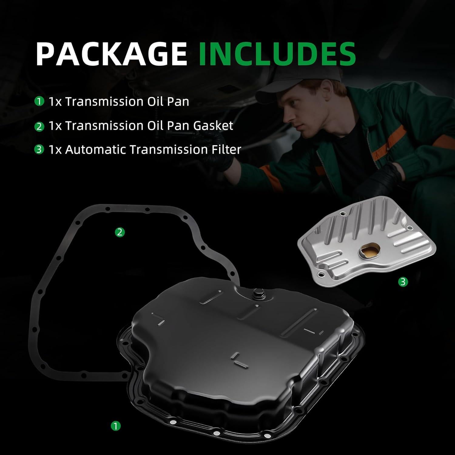 Cárter de Aceite de Transmisión Automática Riyhch con Filtro y Junta para Toyota Corolla 1.8L 2014-2022