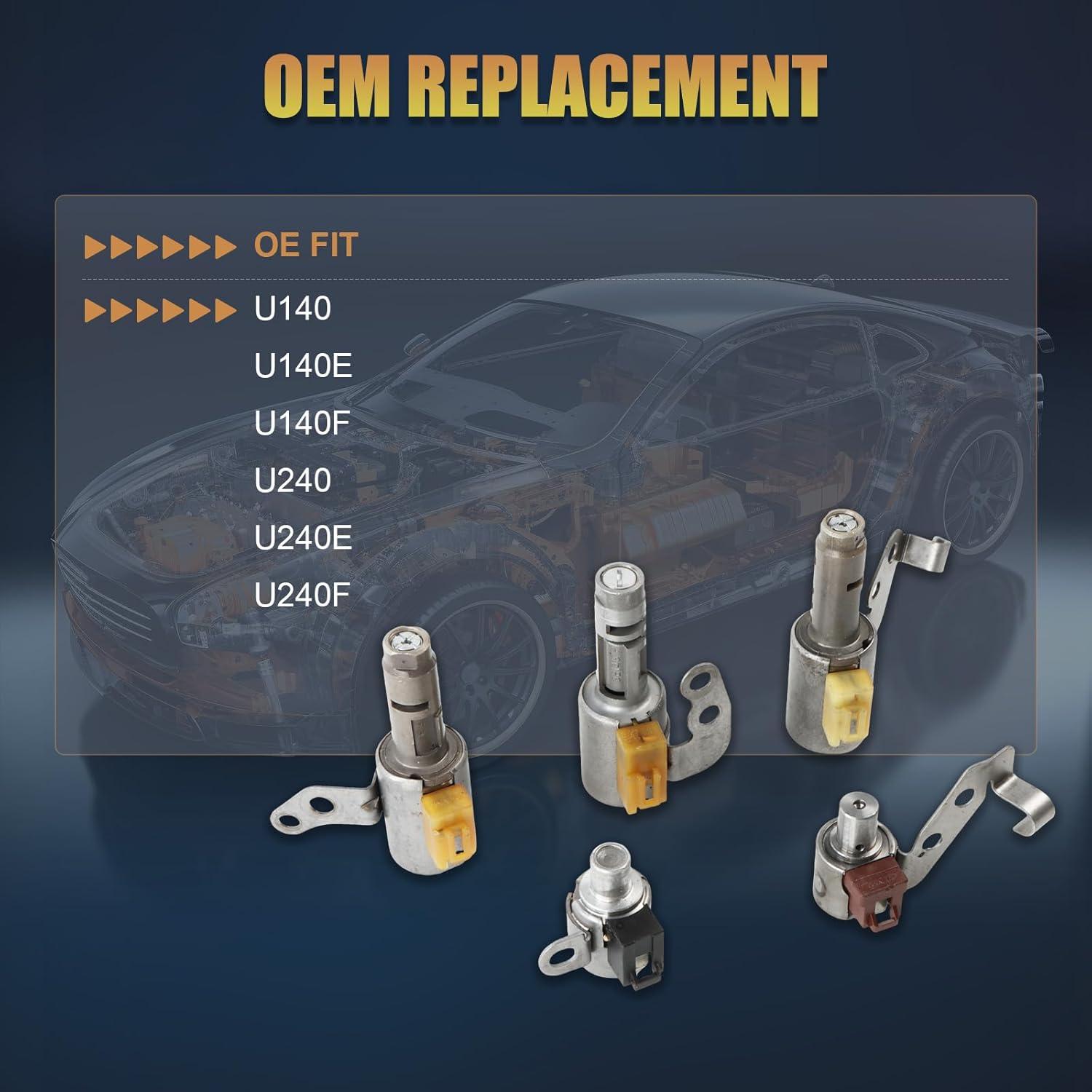 Kit de Solenoides de Transmisión Bulubiu U140E Compatible Lexus
