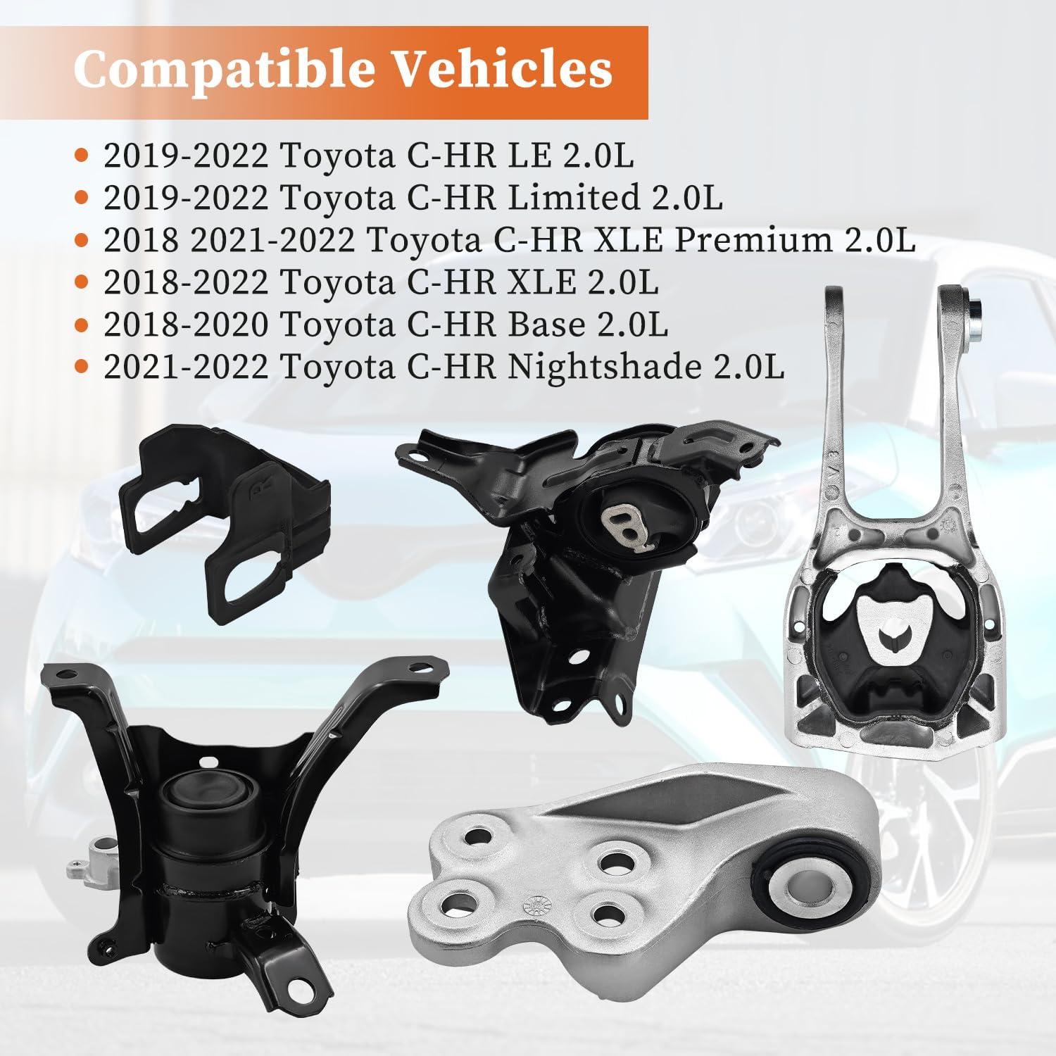 Juego de 4 Soportes de Motor y Transmisión Yainetan para Toyota C-HR 2018-2022