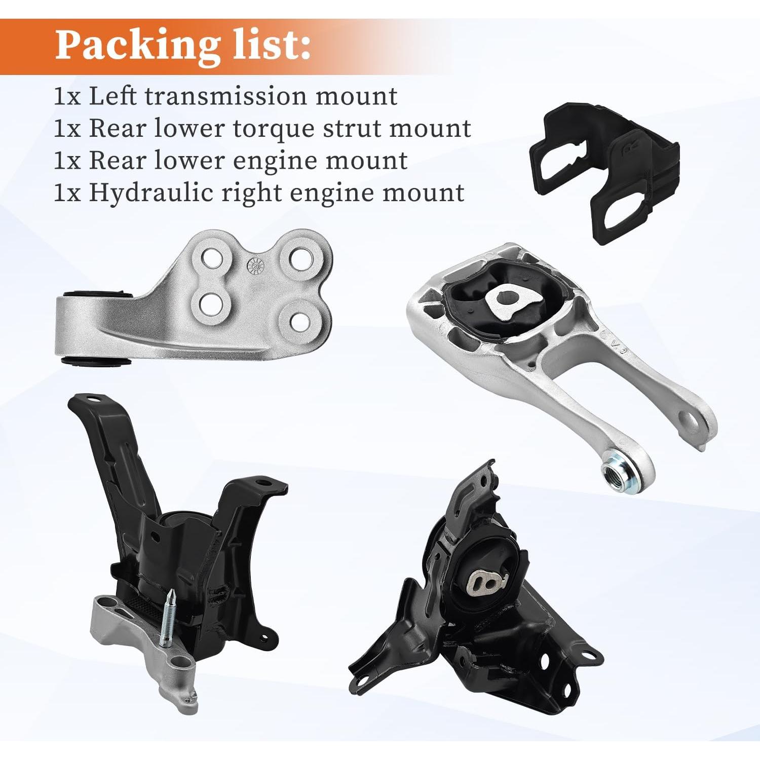 Juego de 4 Soportes de Motor y Transmisión Yainetan para Toyota C-HR 2018-2022