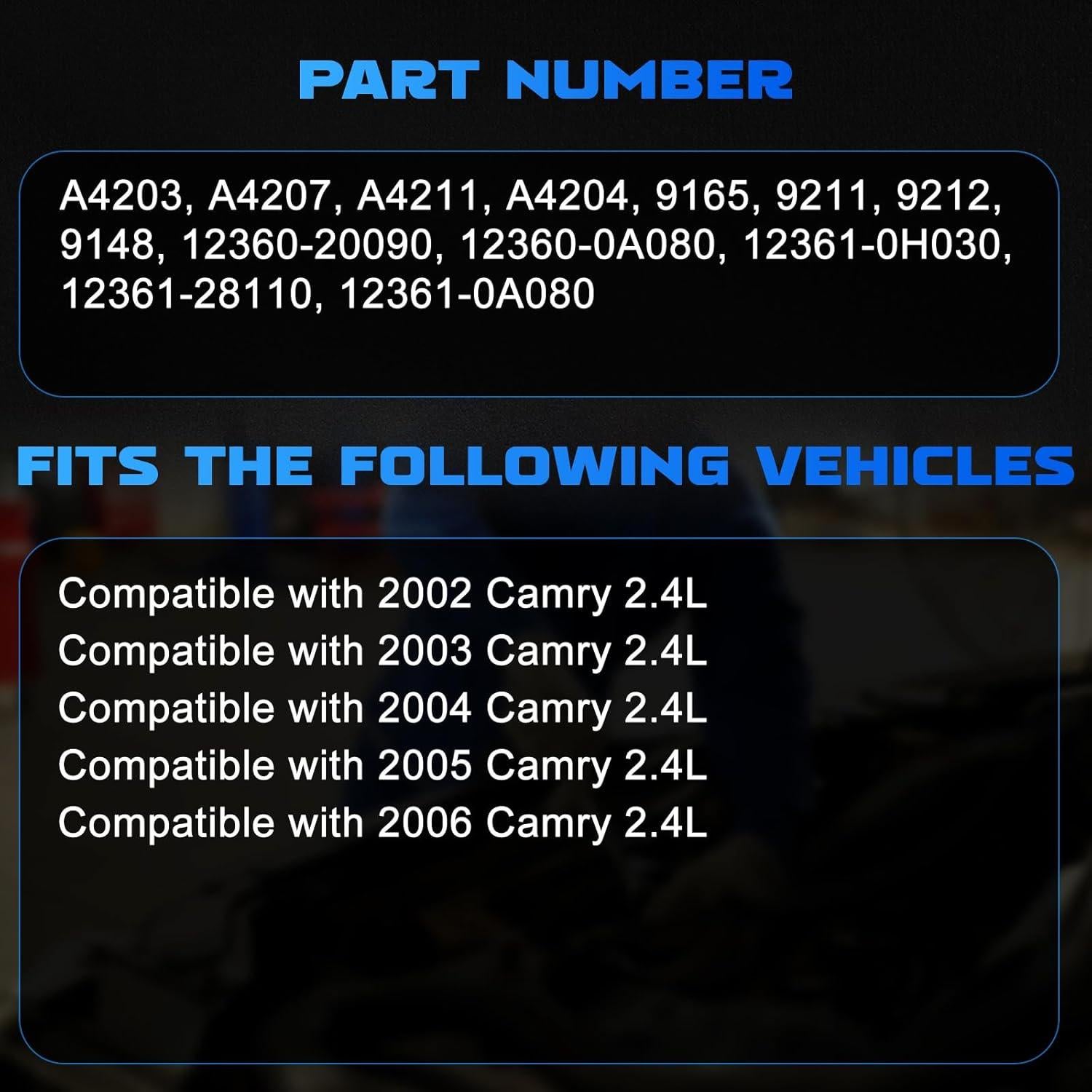 Kit de Montaje de Motor YOMALL 4Pcs para Camry 2.4L 2002-2006