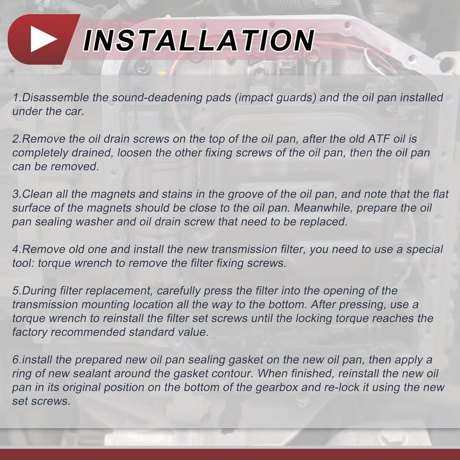 Kit de Junta de Filtro de Transmisión Automática HEROFFIX para Toyota Sequoia 2015-2022