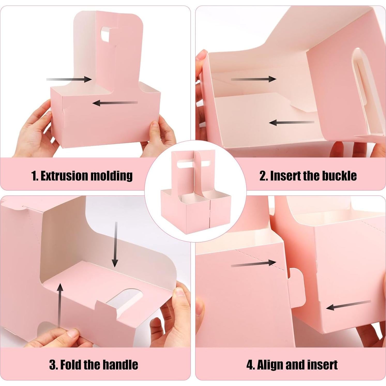 20 Soportes de Café de Cartón con Asa para 2 Tazas - Gosknor