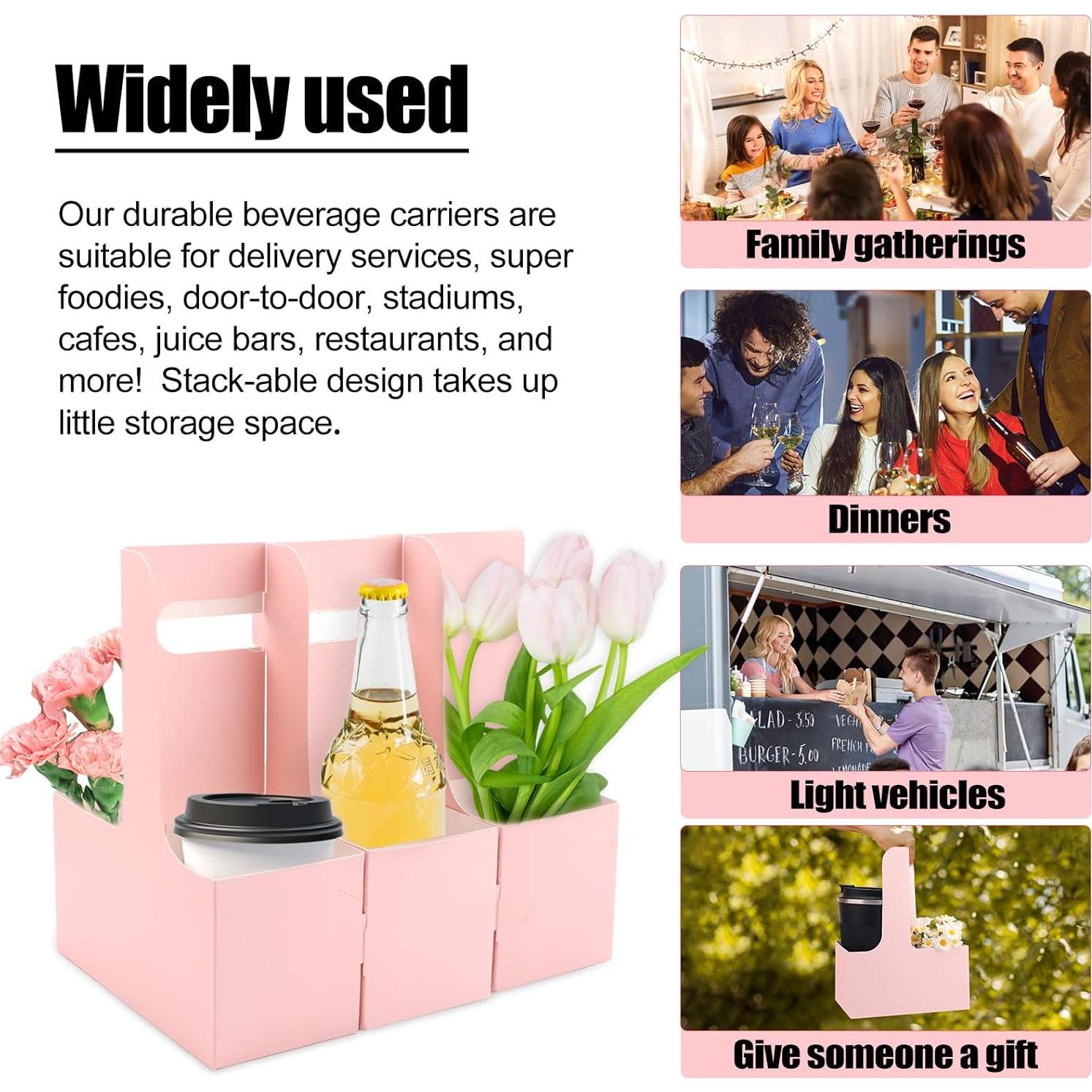 20 Soportes de Café de Cartón con Asa para 2 Tazas - Gosknor