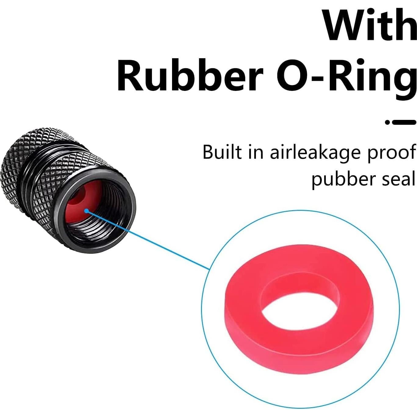 Tapa de Válvula de Neumático Tacoma 4 Piezas Aluminio Negro