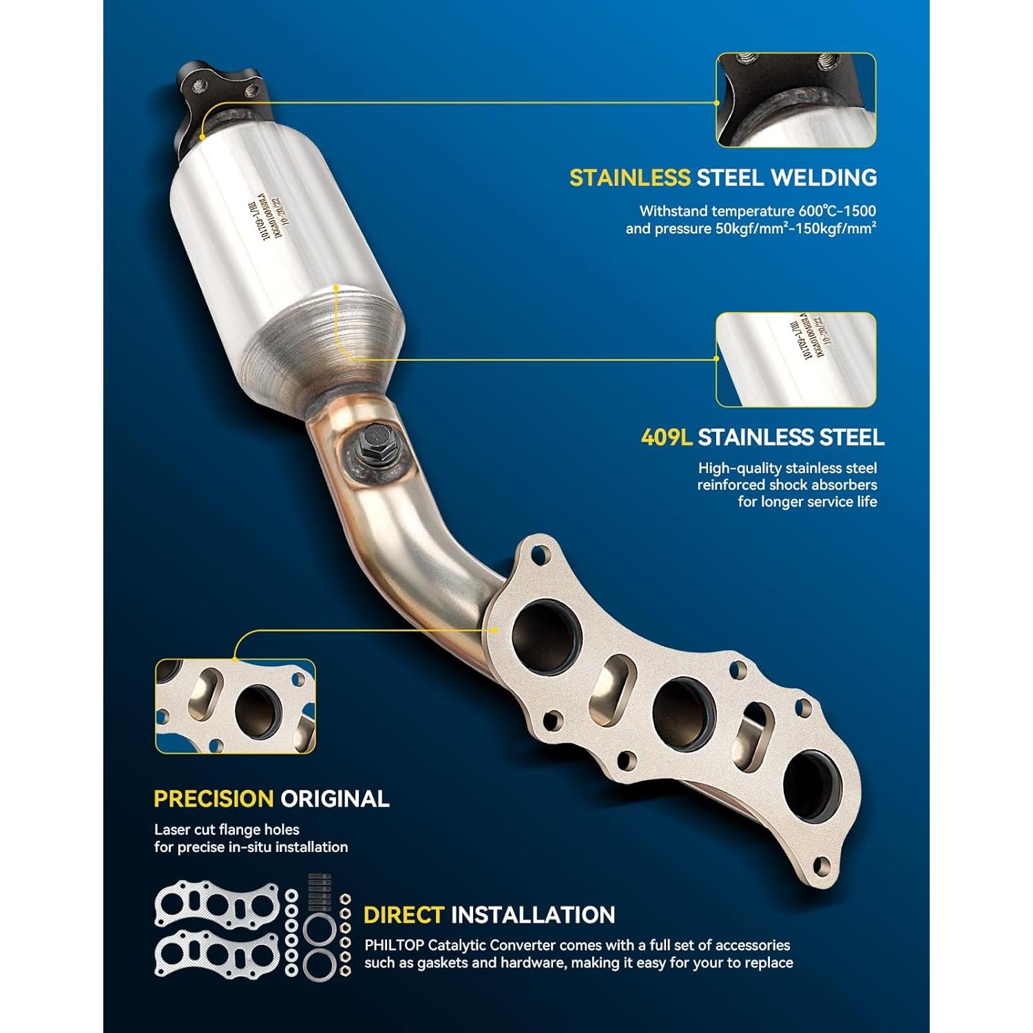 Convertidor Catalítico PHILTOP para Toyota Tacoma 4.0L 2005-2008