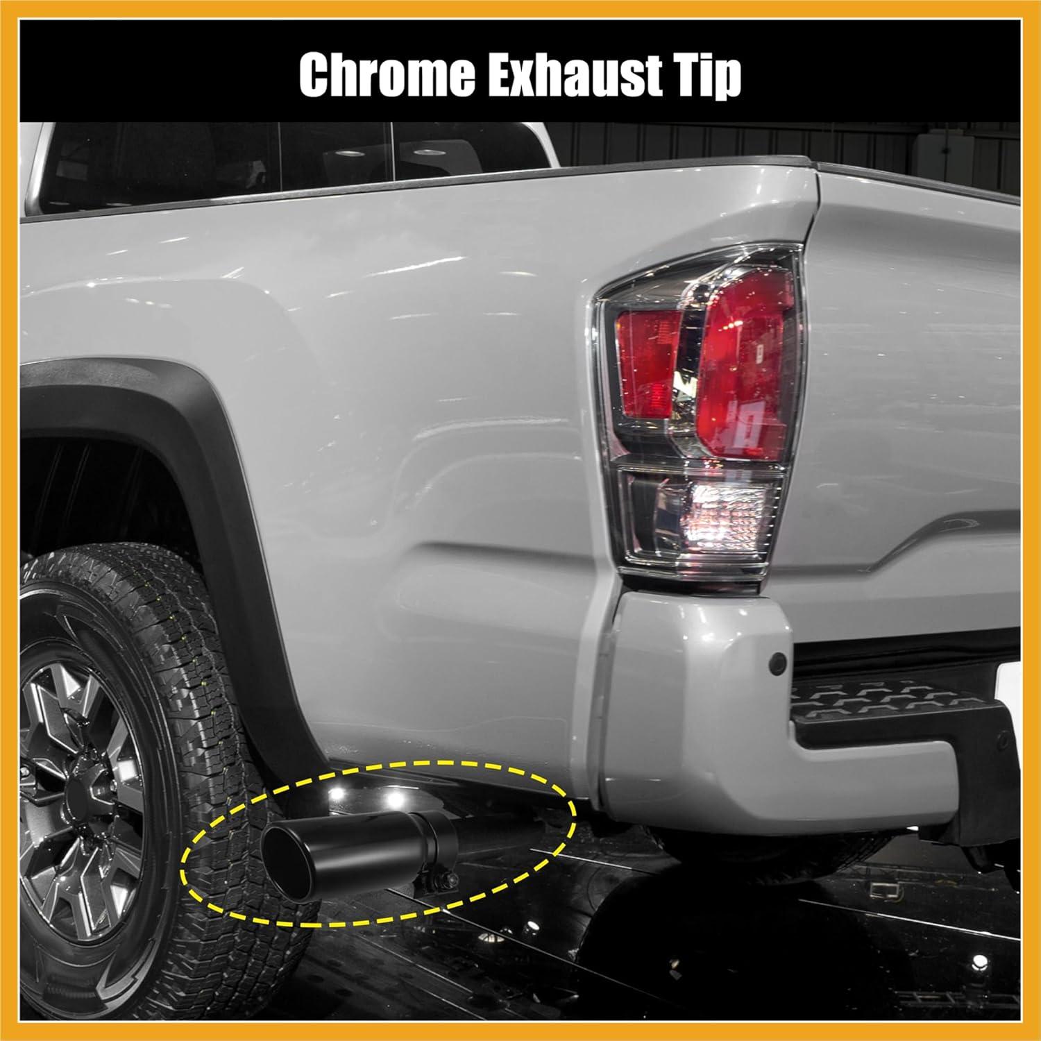 Tubo de Extensión de Escape Acero Inoxidable Partuto para Toyota Tacoma 2018-2023