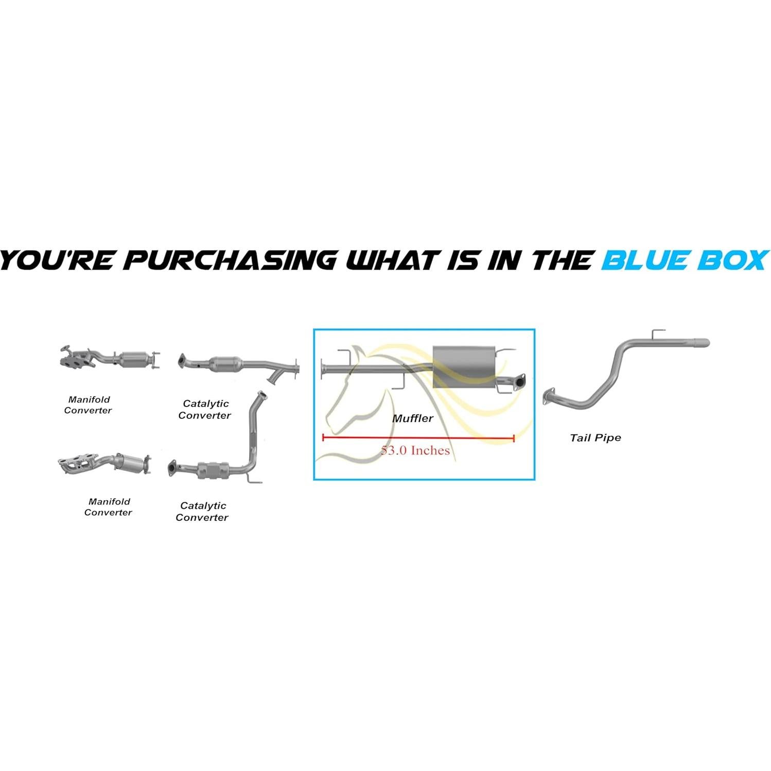 Silenciador de escape Northeastern para Toyota FJ Cruiser 4.0L 2007-2014 - Acero inoxidable 409 con juntas