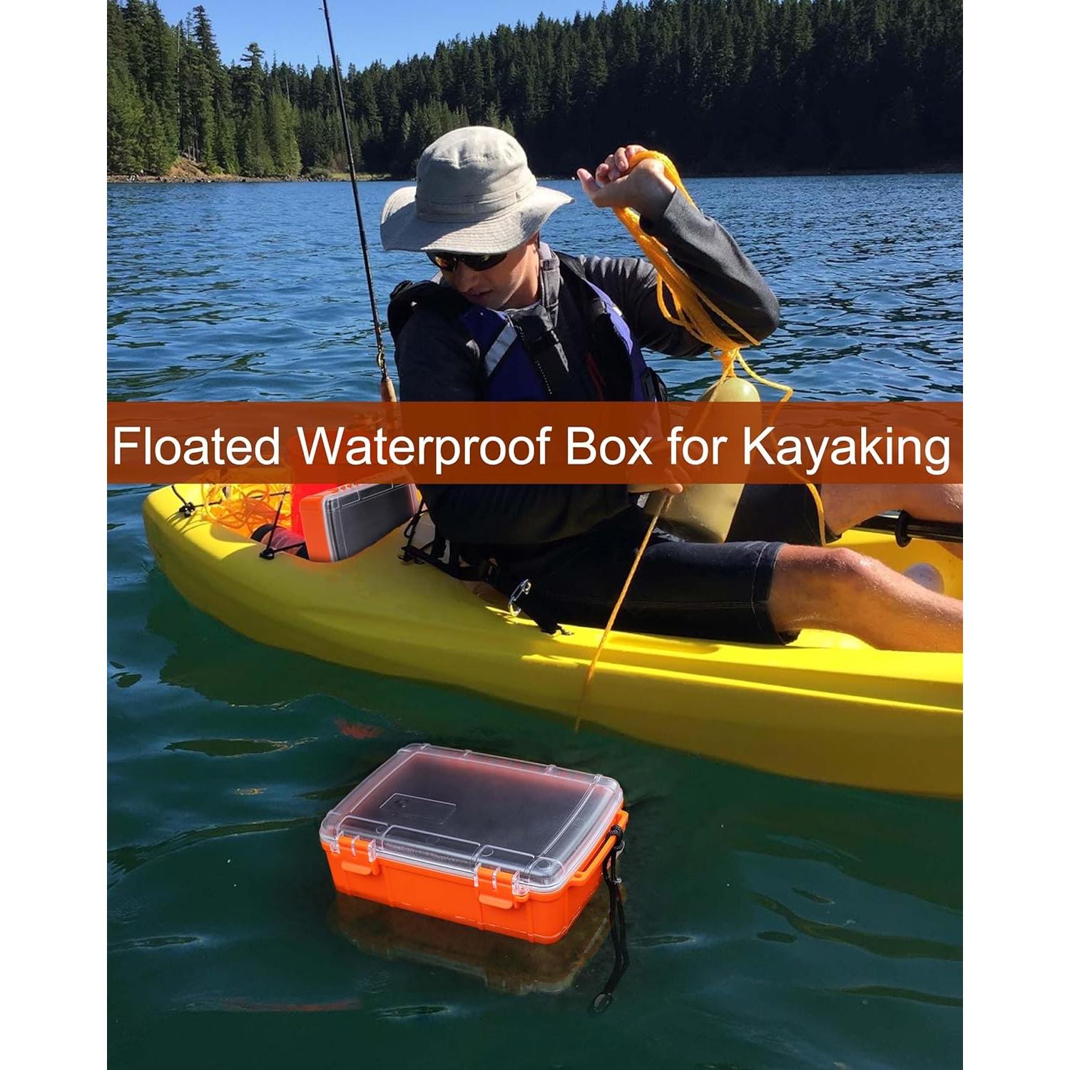 Caja Impermeable para Barco Wxvhji 24x17.9x8.5cm Naranja