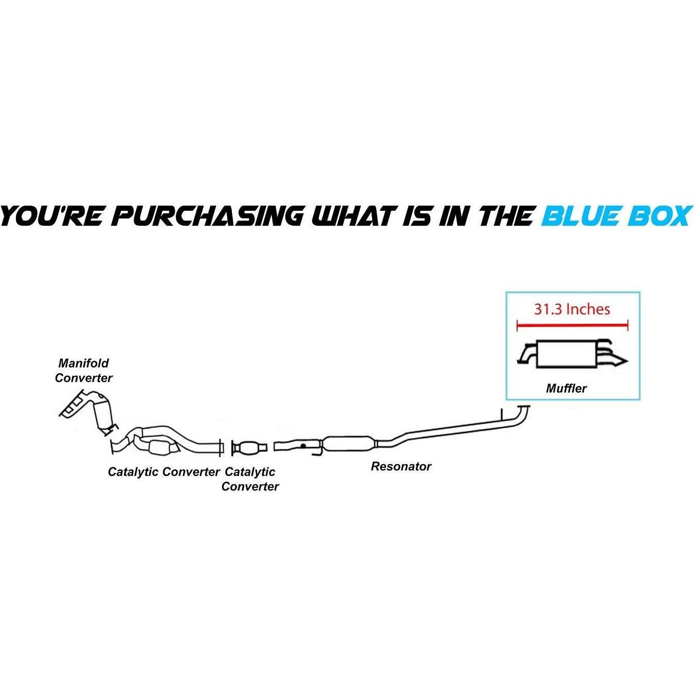 Silenciador de Acero Inoxidable Escape Northeastern para Toyota Camry 2002-2006 y Solara 2002-2008