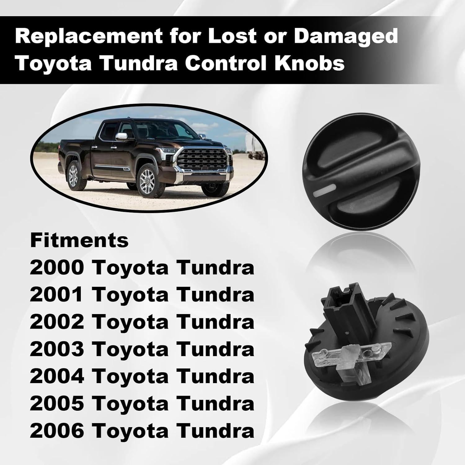 Juego de 3 Perillas de Control de Clima CmeRto para Toyota Tundra 2000-2006