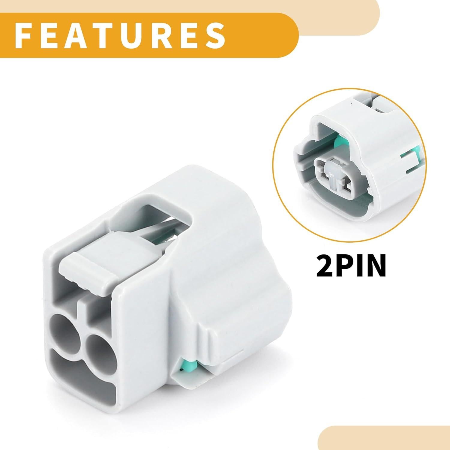 Conector de enchufe impermeable 2 pines Partuto para Toyota RAV4