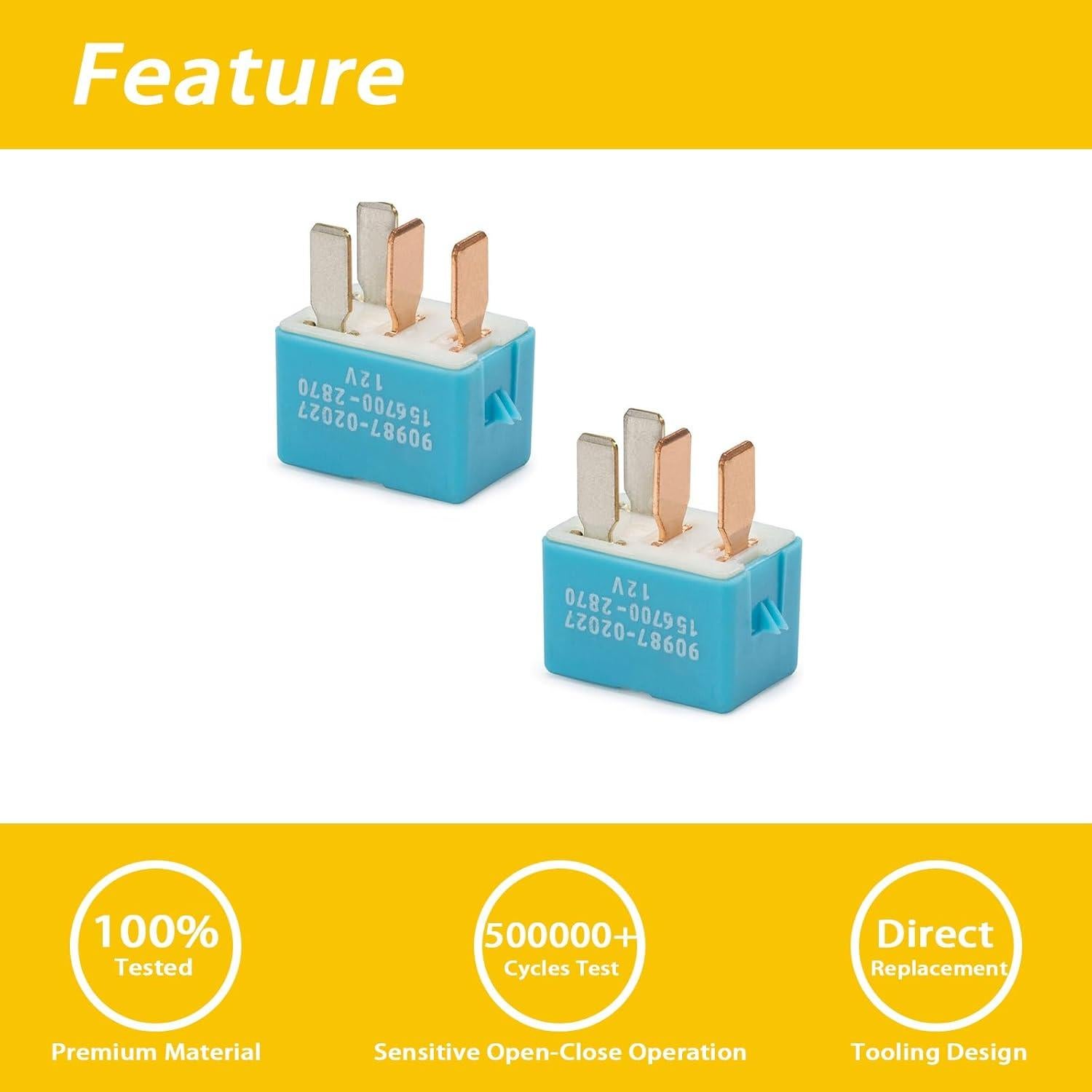 Relé de Aire Acondicionado 12V 4 Pines GROBARPART Compatible Toyota/Lexus