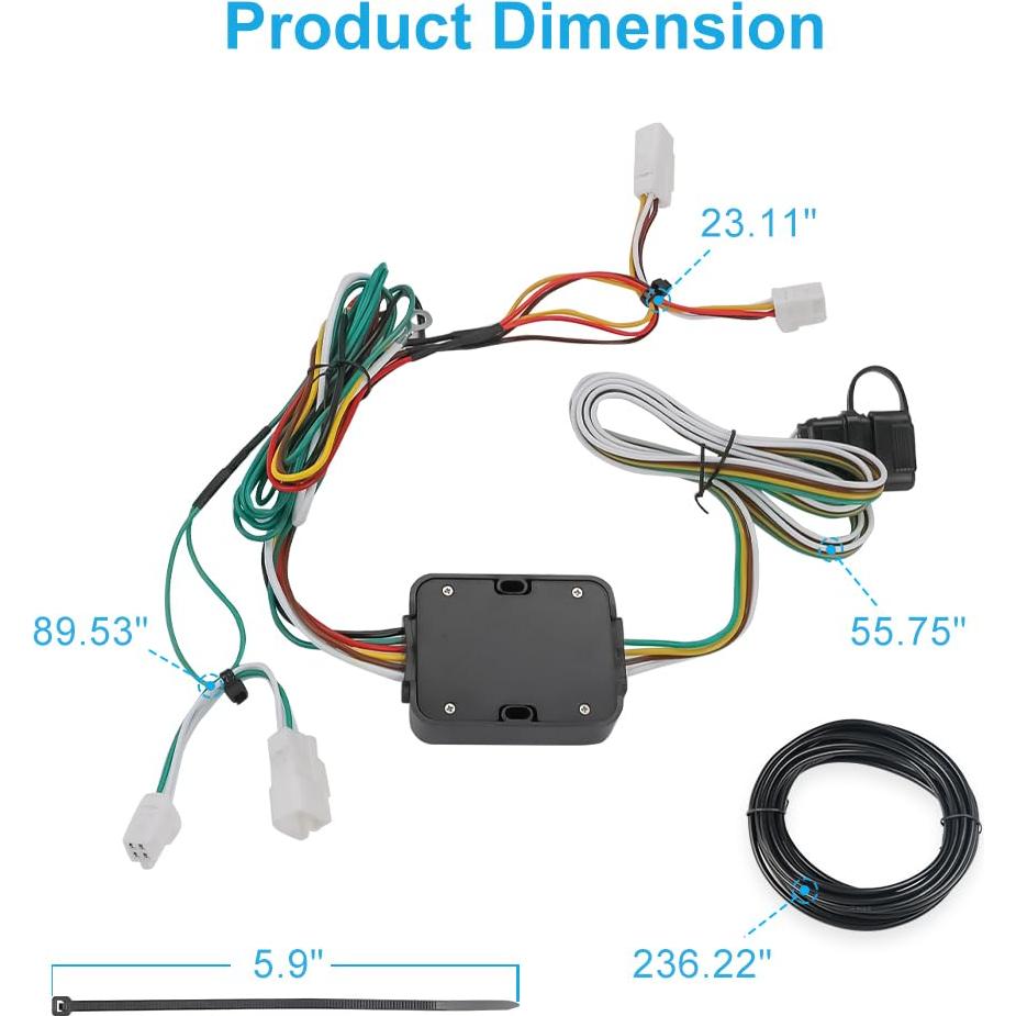 Arnés de Cableado para Remolque 4 Pines WATERWICH Compatible Toyota