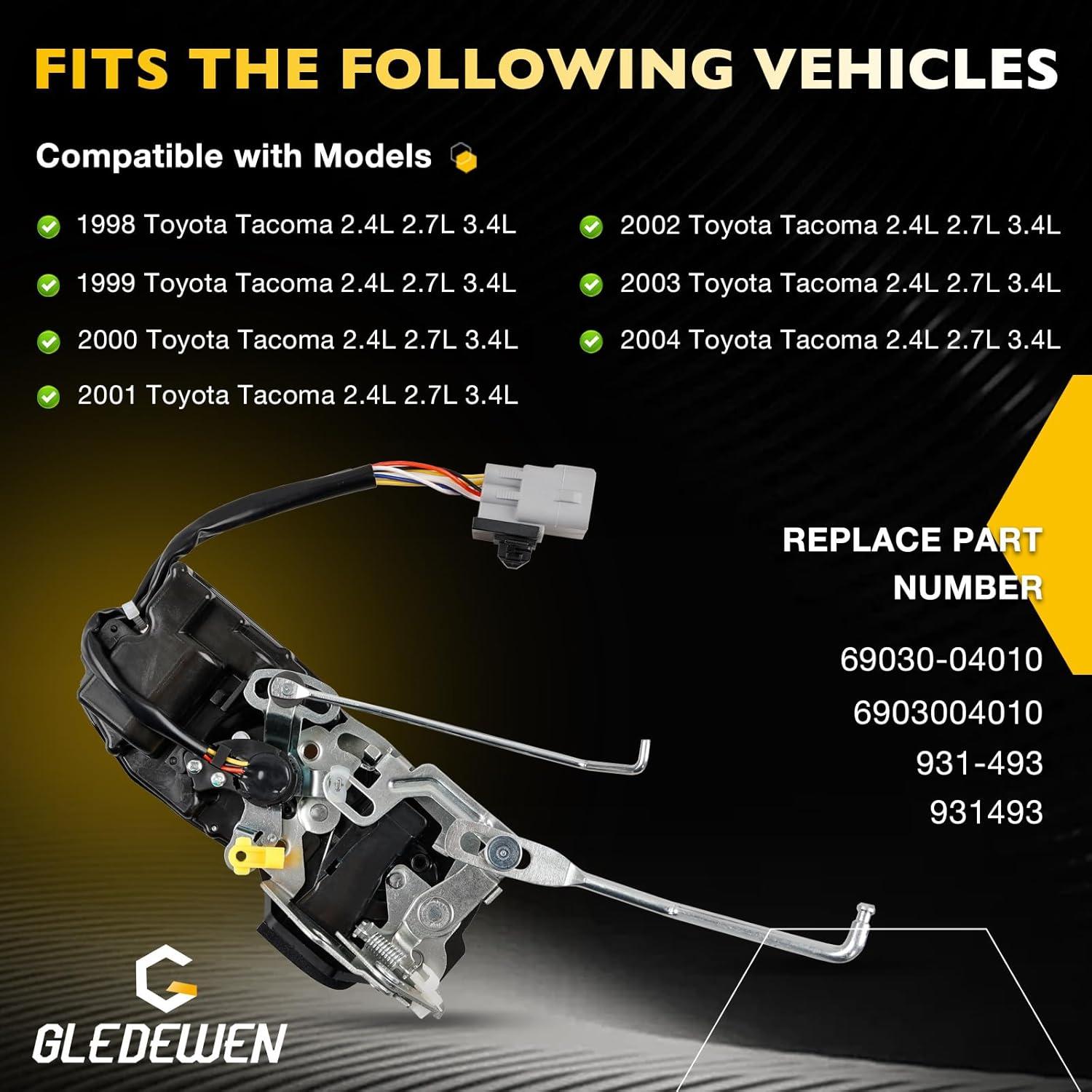 Actuador de Cerradura de Puerta Lateral Toyota Tacoma 1998-2004