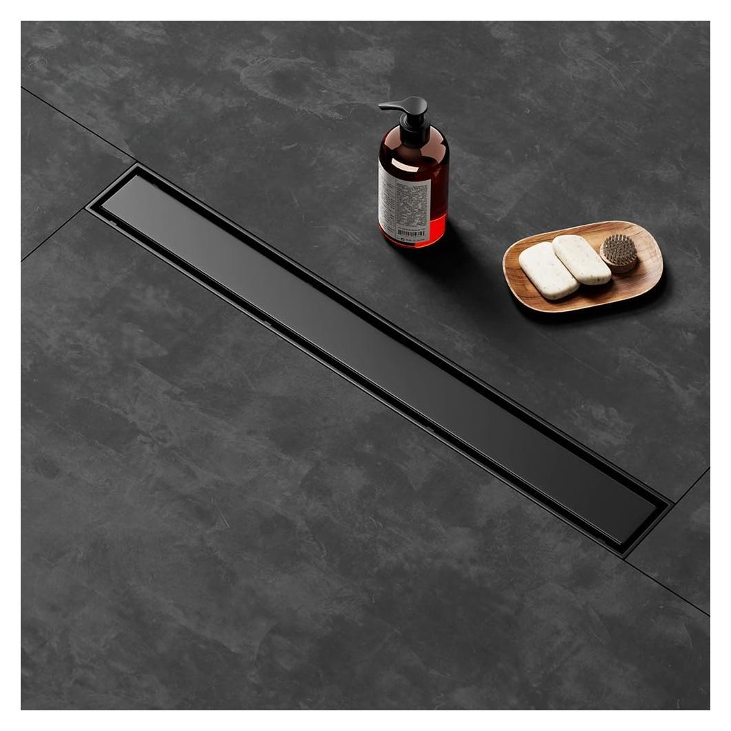 Desagüe de Ducha Lineal LISEEGO 30.48 cm Acero Inoxidable Negro