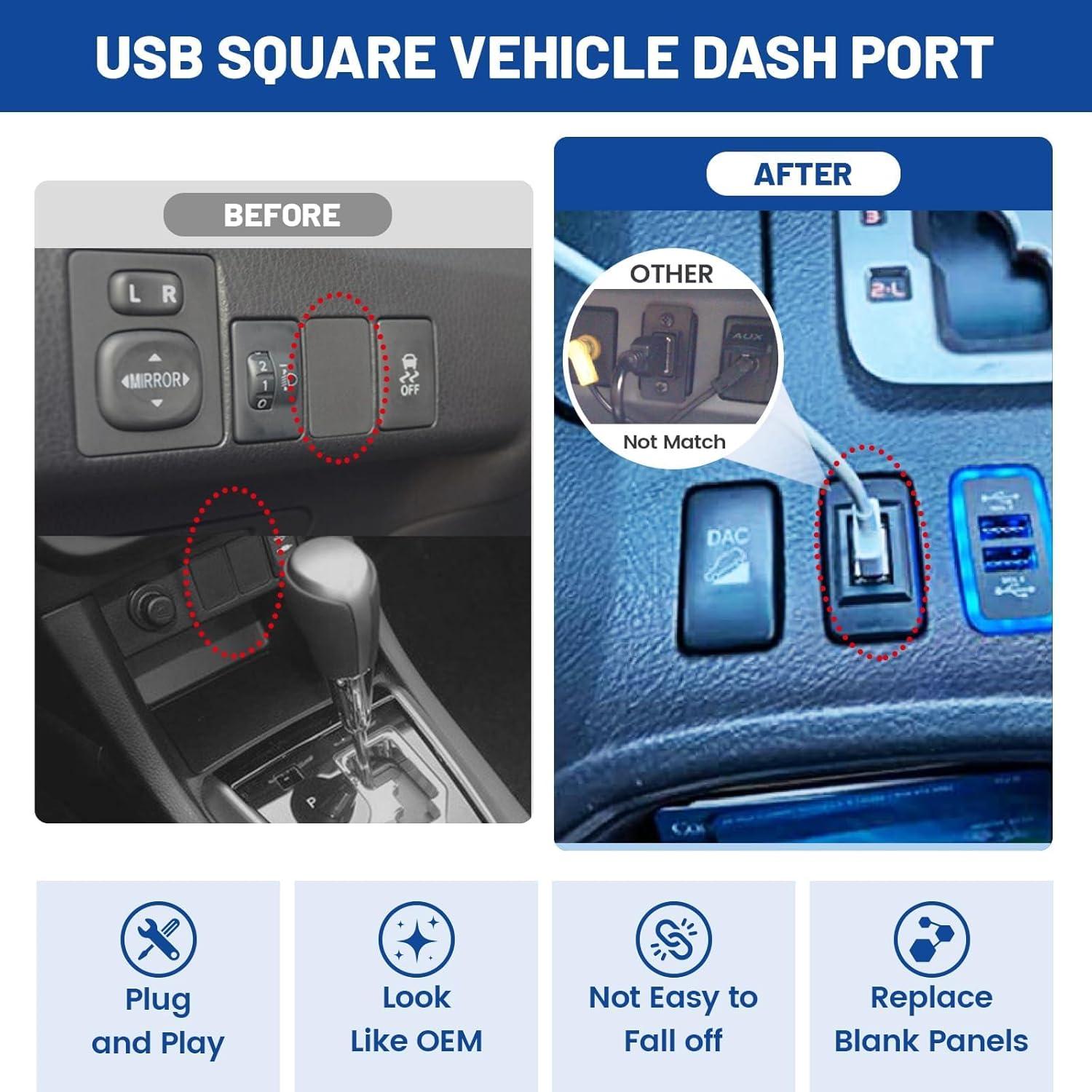 Cargador de Auto USB Anina para Toyota 40x22mm Adaptador