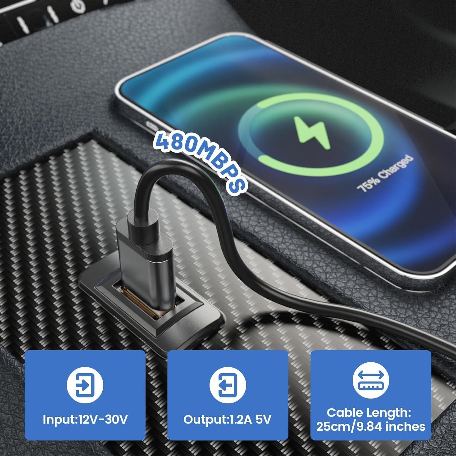 Cargador de Auto USB Anina para Toyota 40x22mm Adaptador