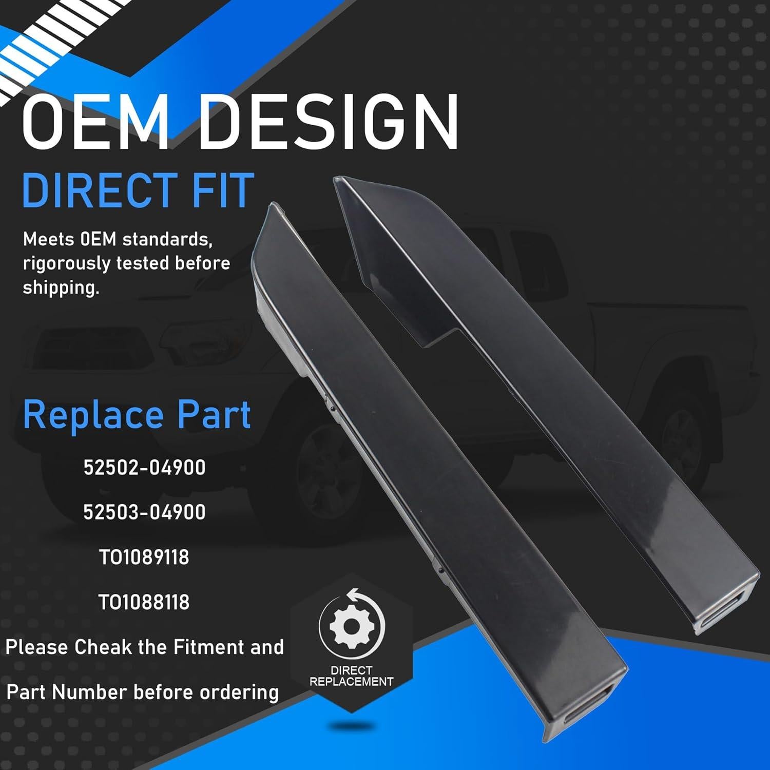 Paneles de Recubrimiento Faros Parachoques Frontal YzusGomumu Toyota Tacoma 2012-2015