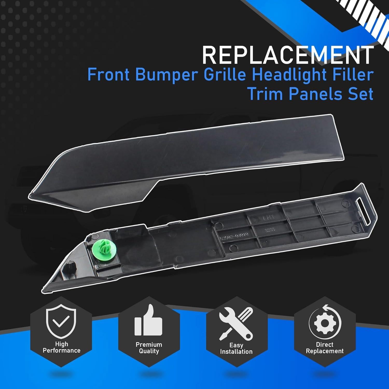 Paneles de Recubrimiento Faros Parachoques Frontal YzusGomumu Toyota Tacoma 2012-2015