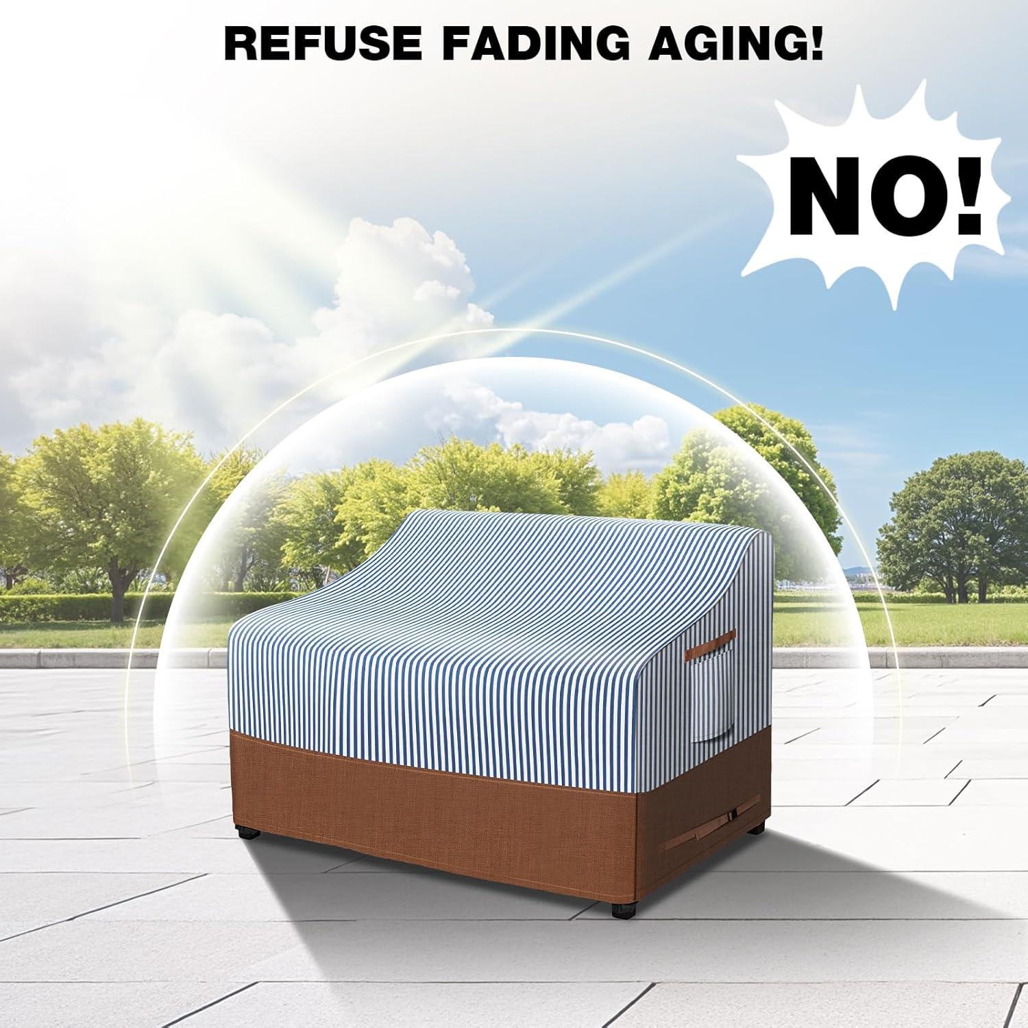 Funda de Sofá Exterior Impermeable Lekesky 147x81x79 cm Rayas
