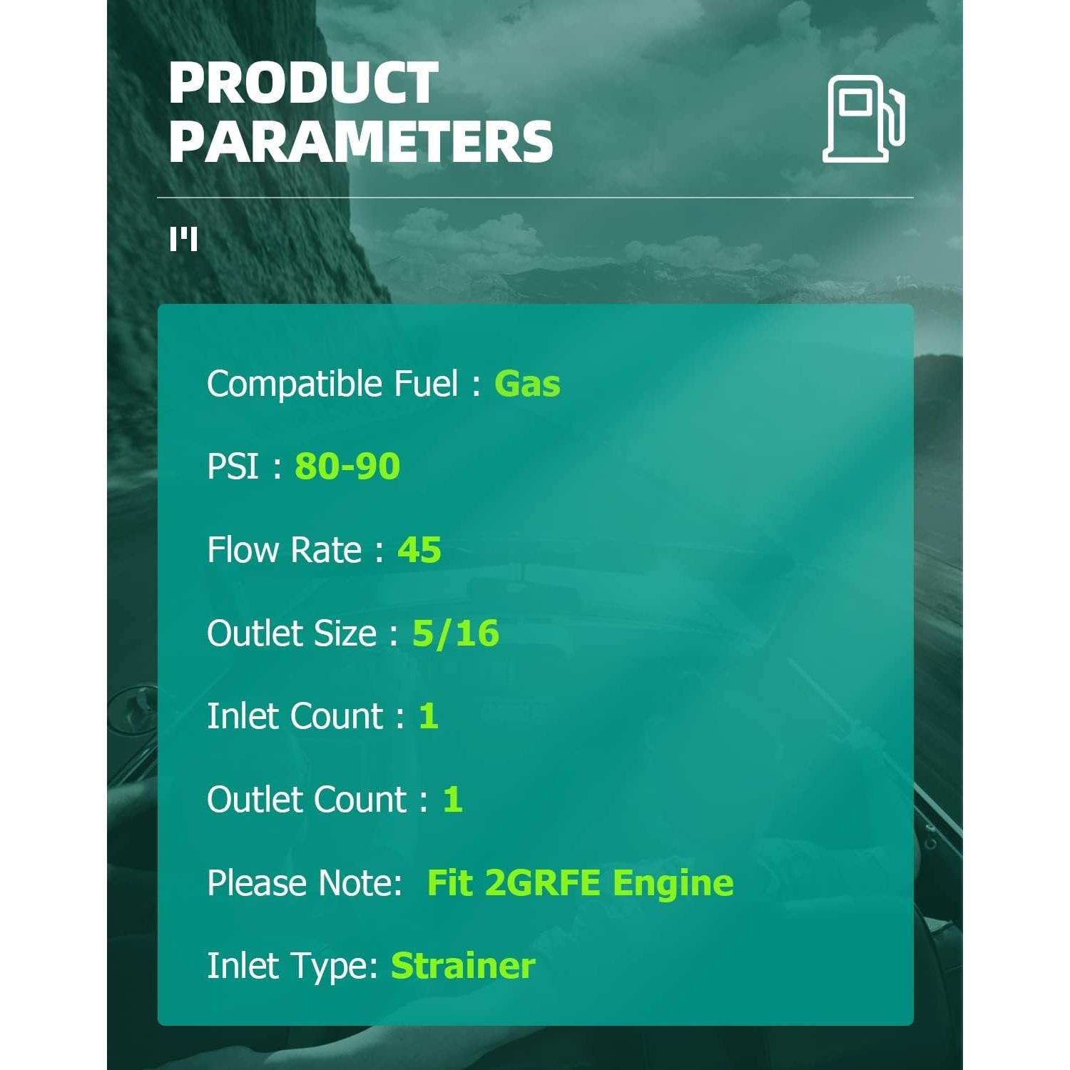 Bomba de Combustible Eléctrica SCITOO 053121 para Chevy y Lexus