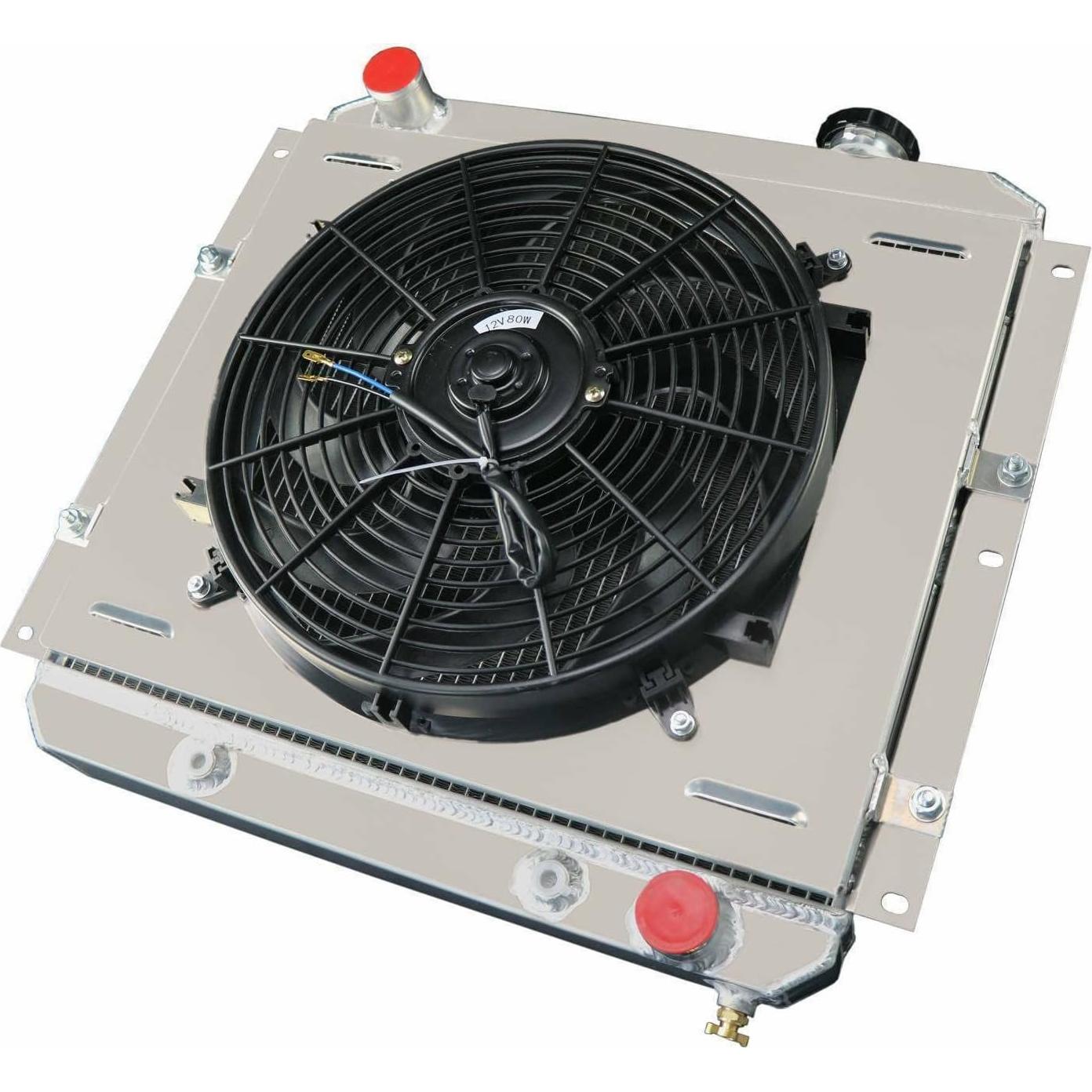 Radiador de Aluminio 4 Filas COOLINGBEST para Toyota FJ40 FJ45 1958-1984