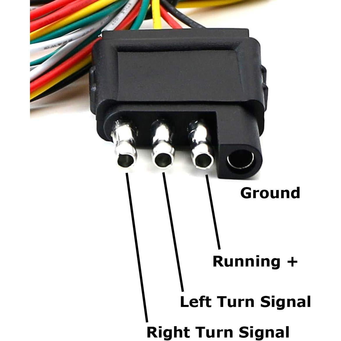 Adaptador Conector de Cable de Remolque Plano 4 Vías iJDMTOY 101.6 cm