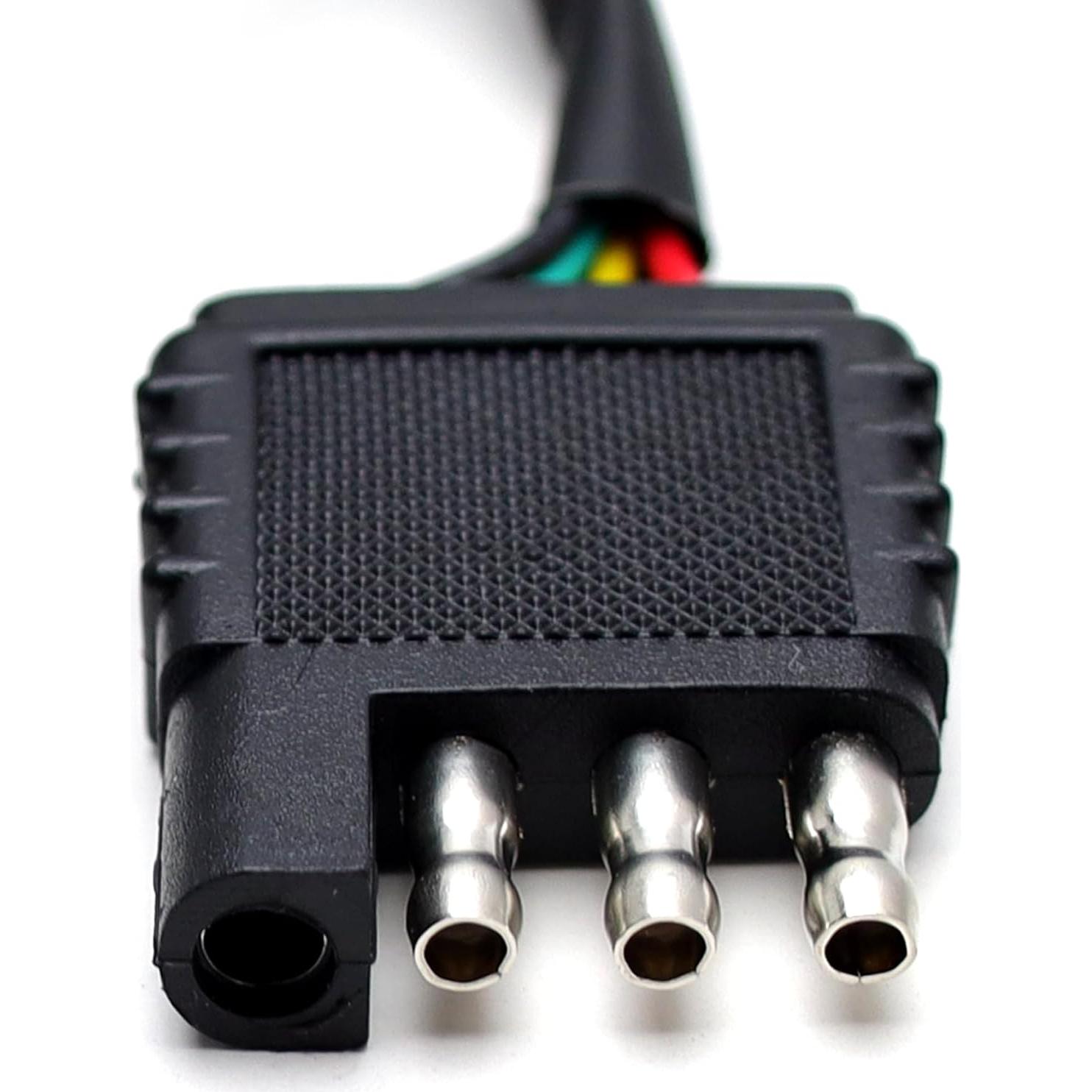 Adaptador Conector de Cable de Remolque Plano 4 Vías iJDMTOY 101.6 cm