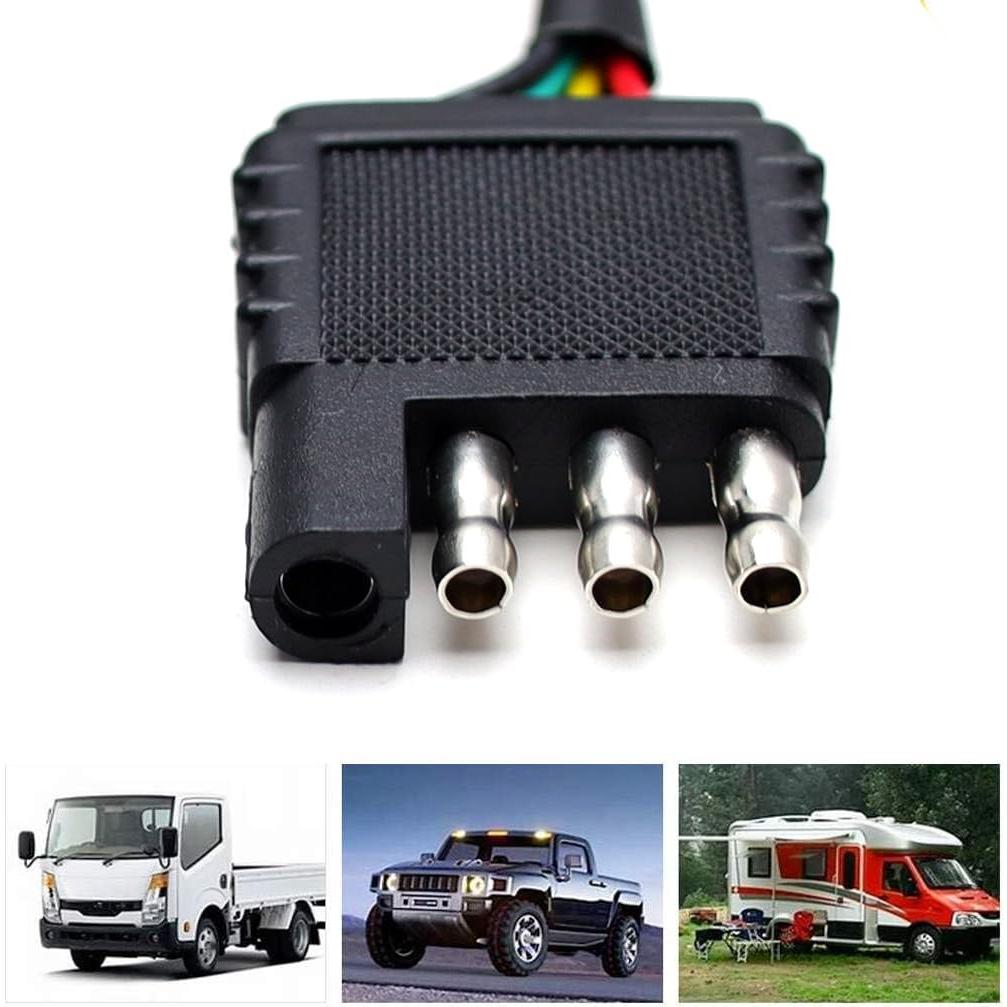 Adaptador Conector de Cable de Remolque Plano 4 Vías iJDMTOY 101.6 cm