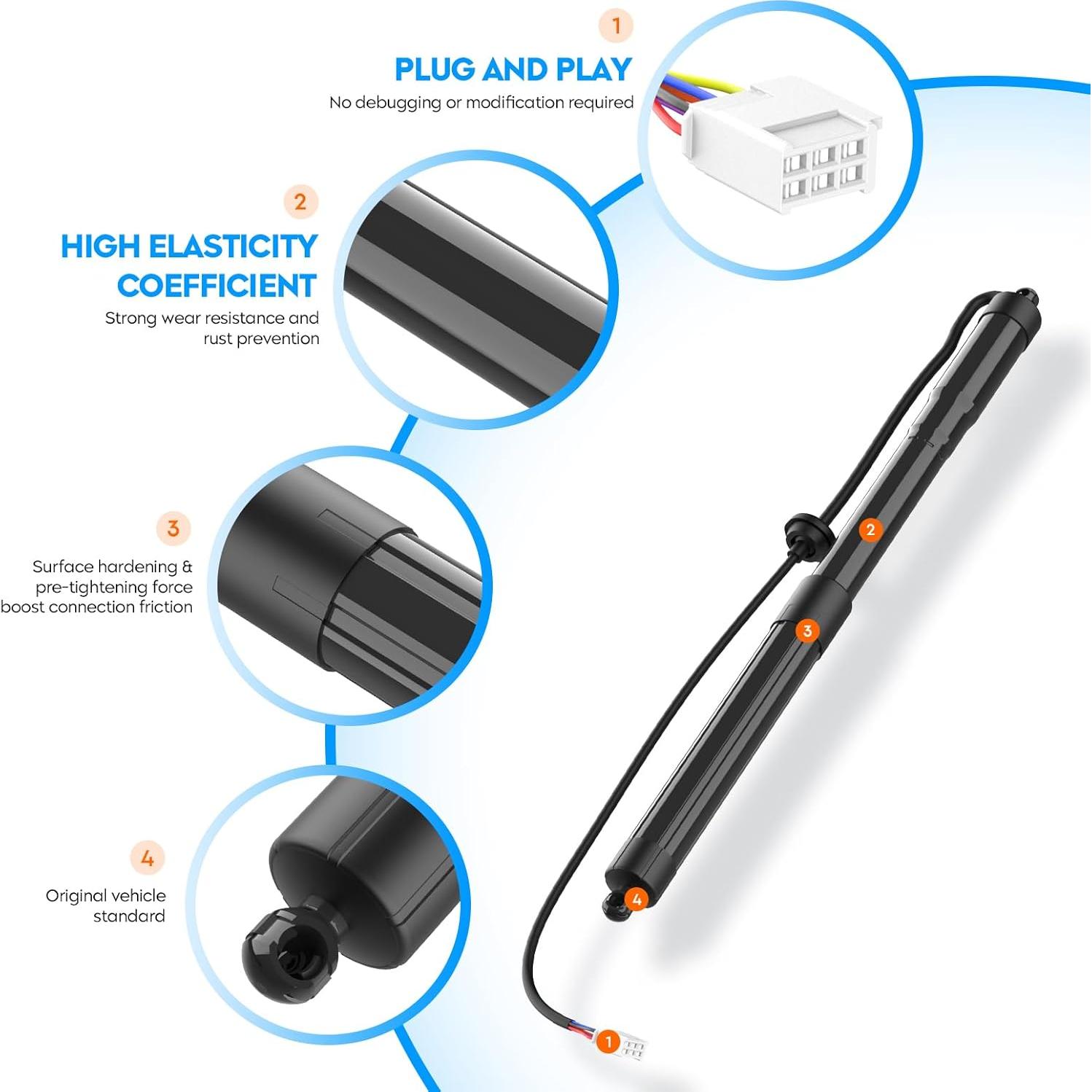 Amortiguador de elevación trasero derecho Youxmoto para Toyota RAV4 2013-2018