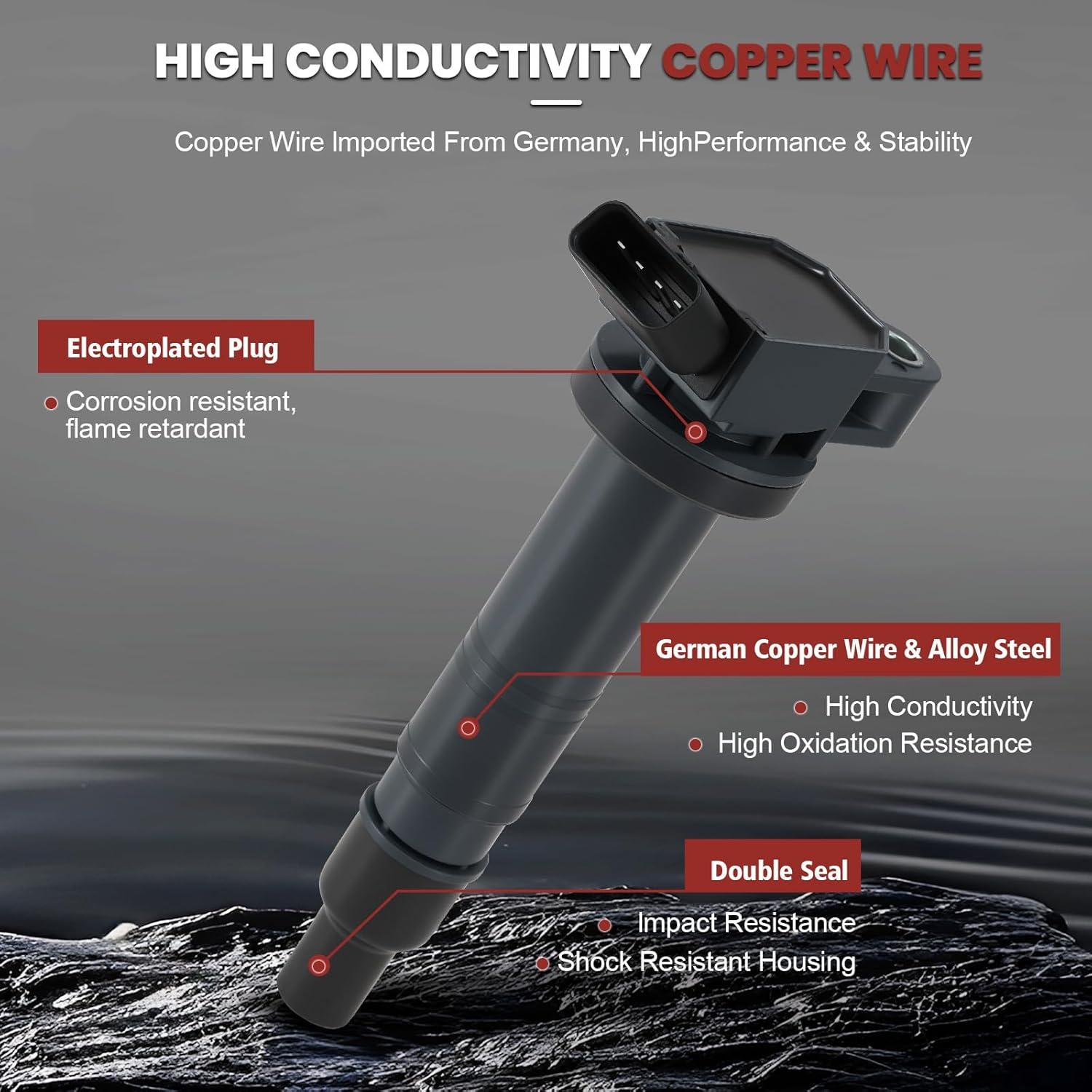 Paquete Bobina de Encendido y Bujías Iridio KacuYelin UF495