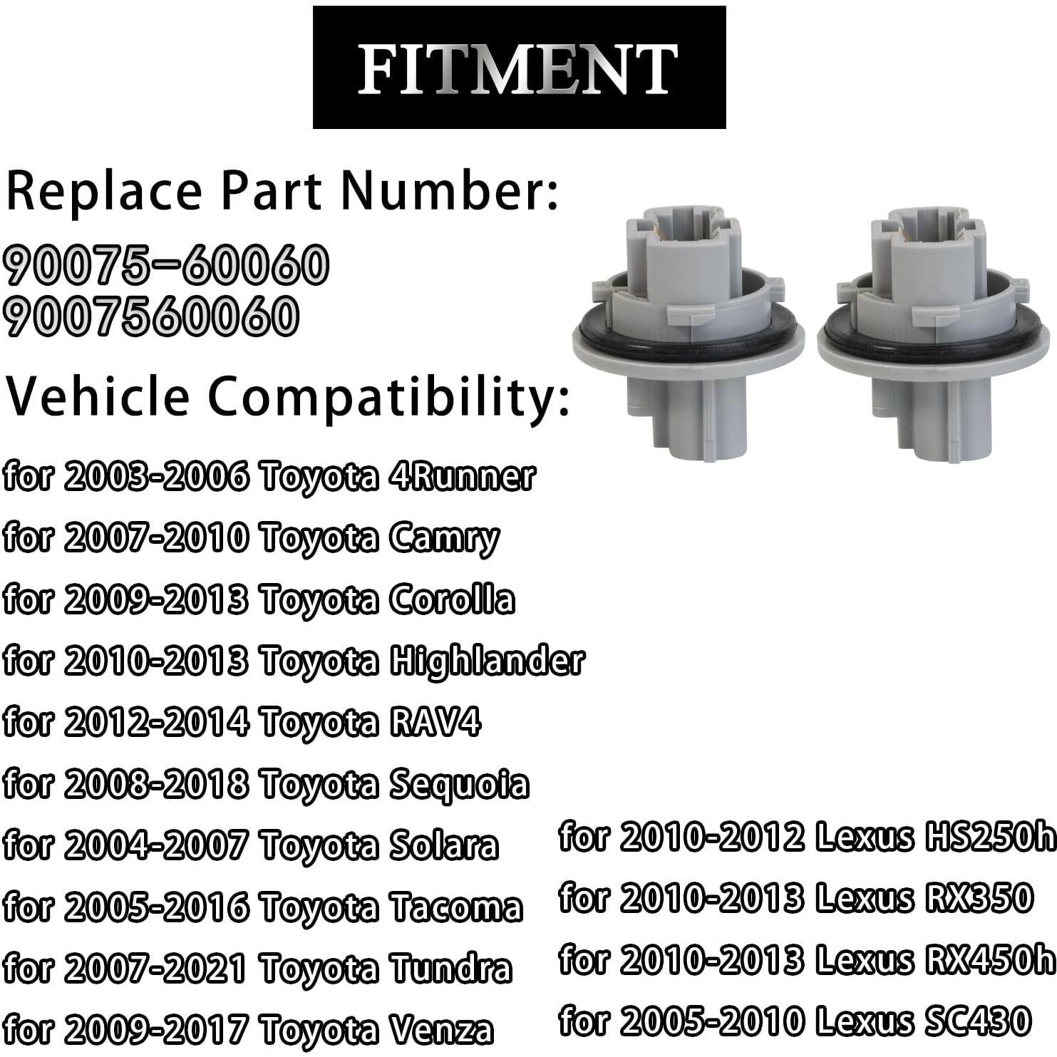 Enchufe de Luz de Señal de Giro Frontal AUPARTIK 2 Pcs Compatible Toyota