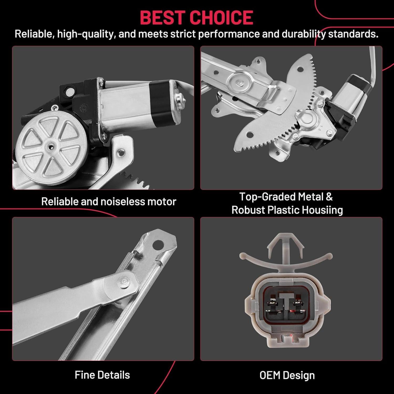 Regulador de Ventana Eléctrico BDFHYK Frontal Derecho Toyota Tacoma 1995-2004