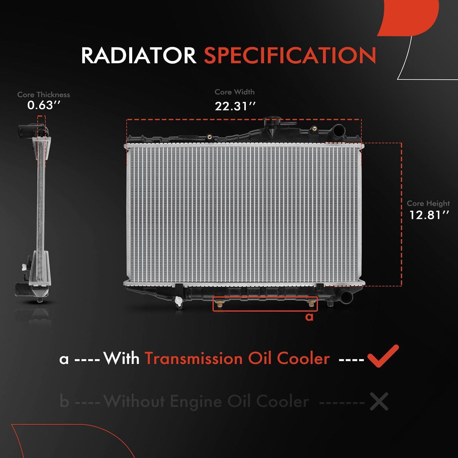 Radiador de Refrigerante A-Premium para Toyota Corolla 1984-1987