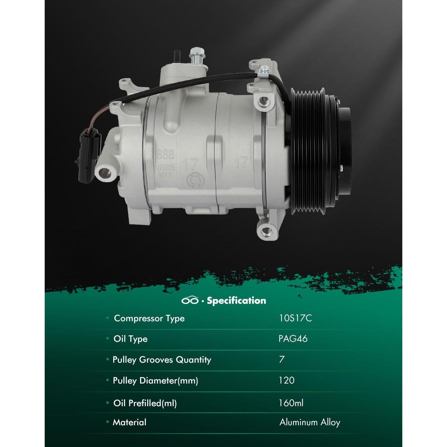 Compresor de AC SCITOO para Jeep 2007-2010 10S17C 6.43 kg